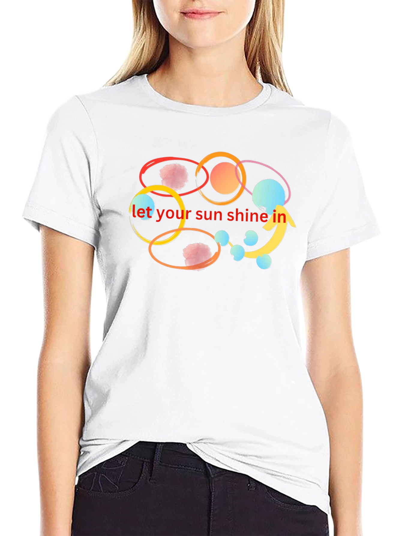 Let Your Sun Shine In Black T-Shirt