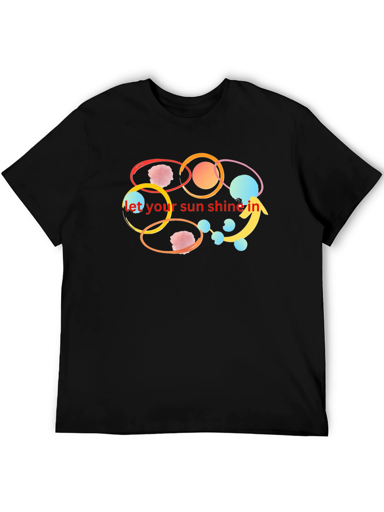 Let Your Sun Shine In Black T-Shirt