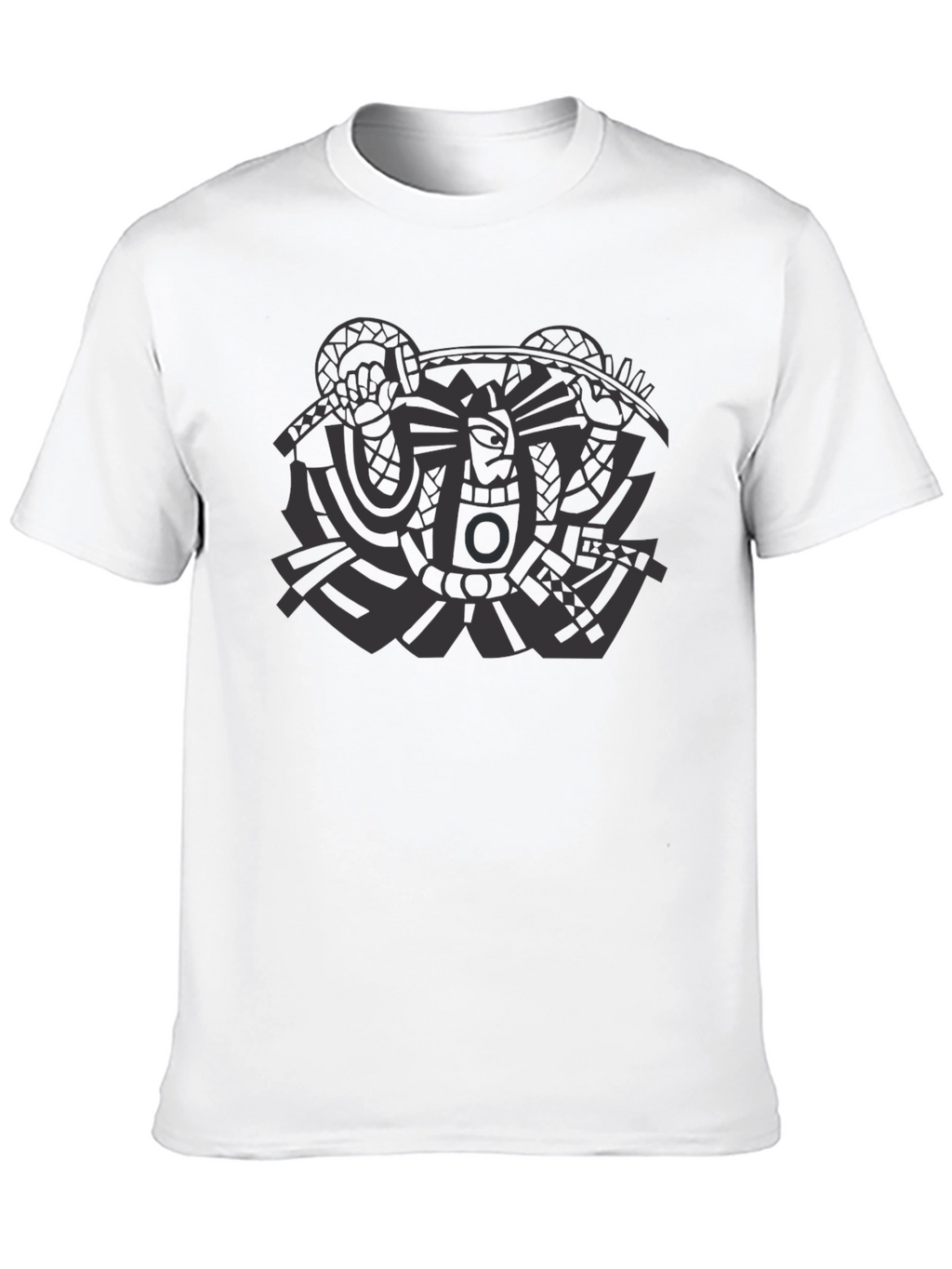 Aztec Print Black Tee