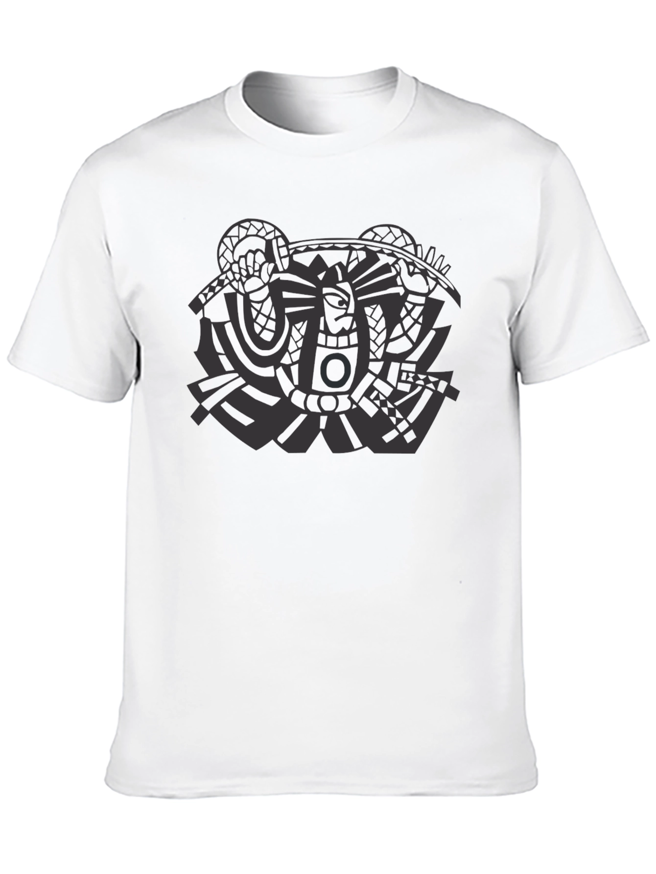 Aztec Print Black Tee