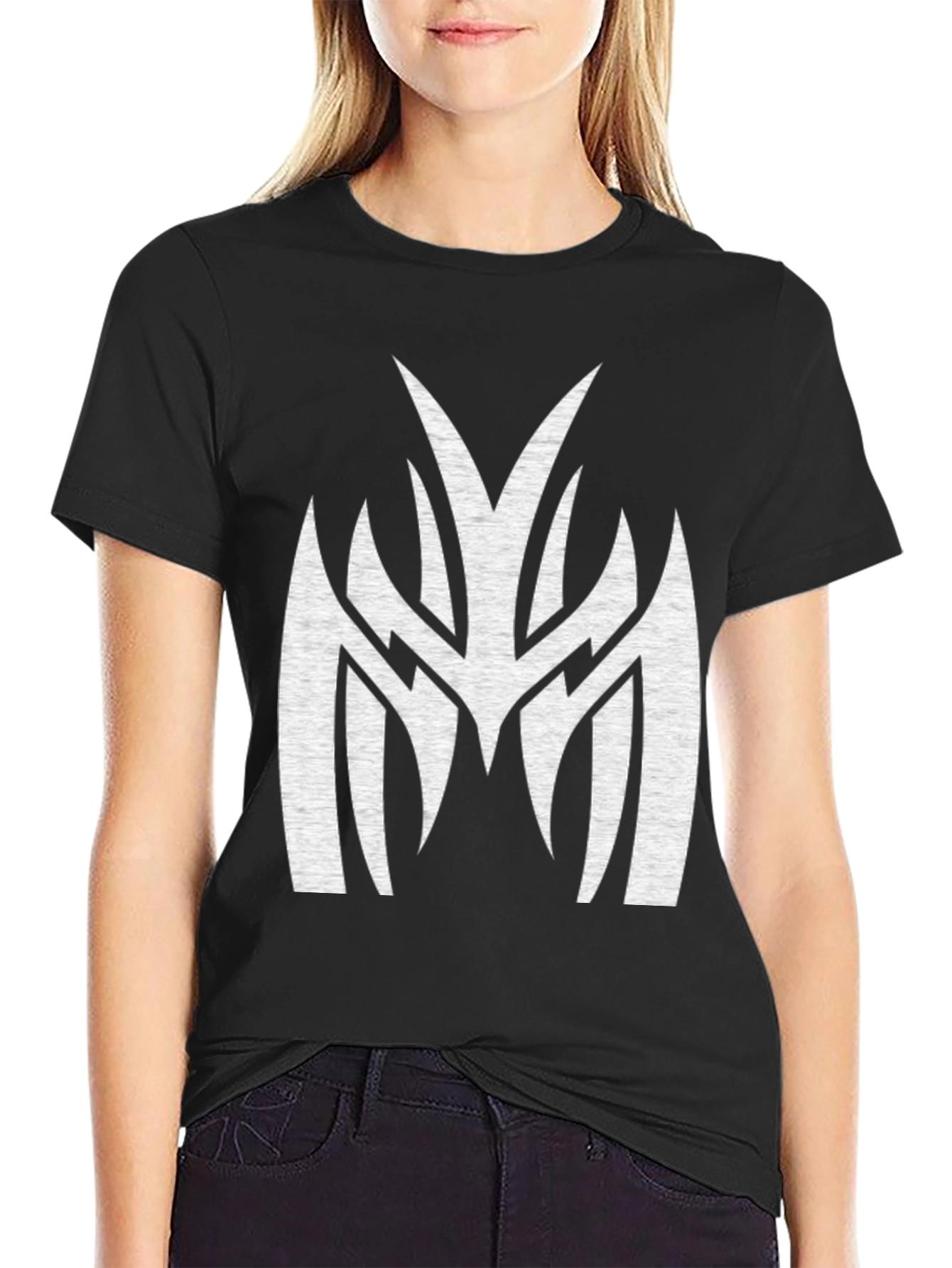 Mens Black Graphic Tee - Tribal M Design