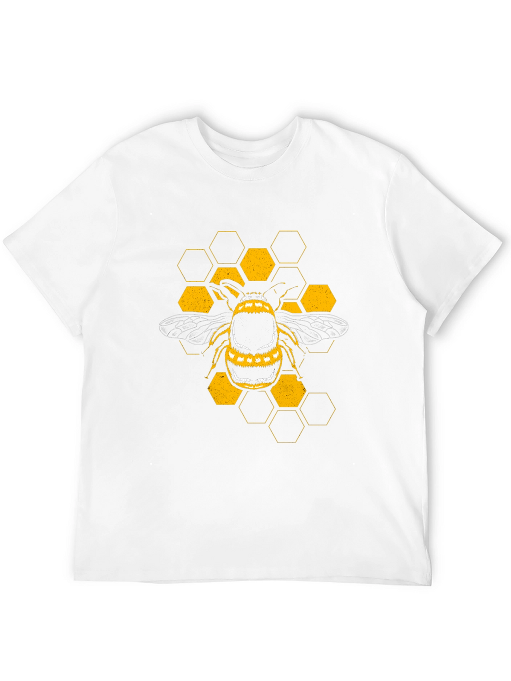 Bee Honeycomb Graphic T-Shirt - Black
