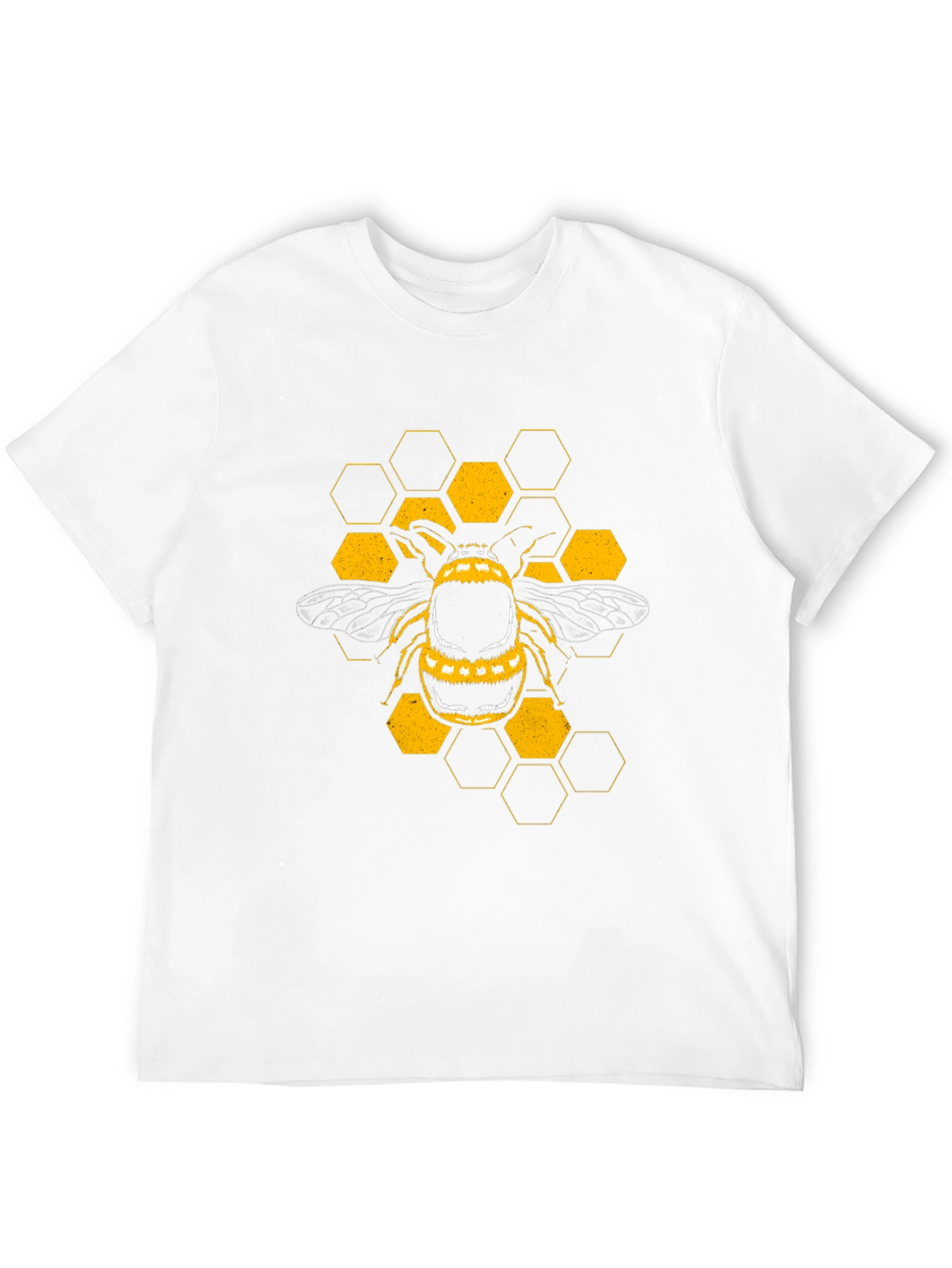 Bee Honeycomb Graphic T-Shirt - Black