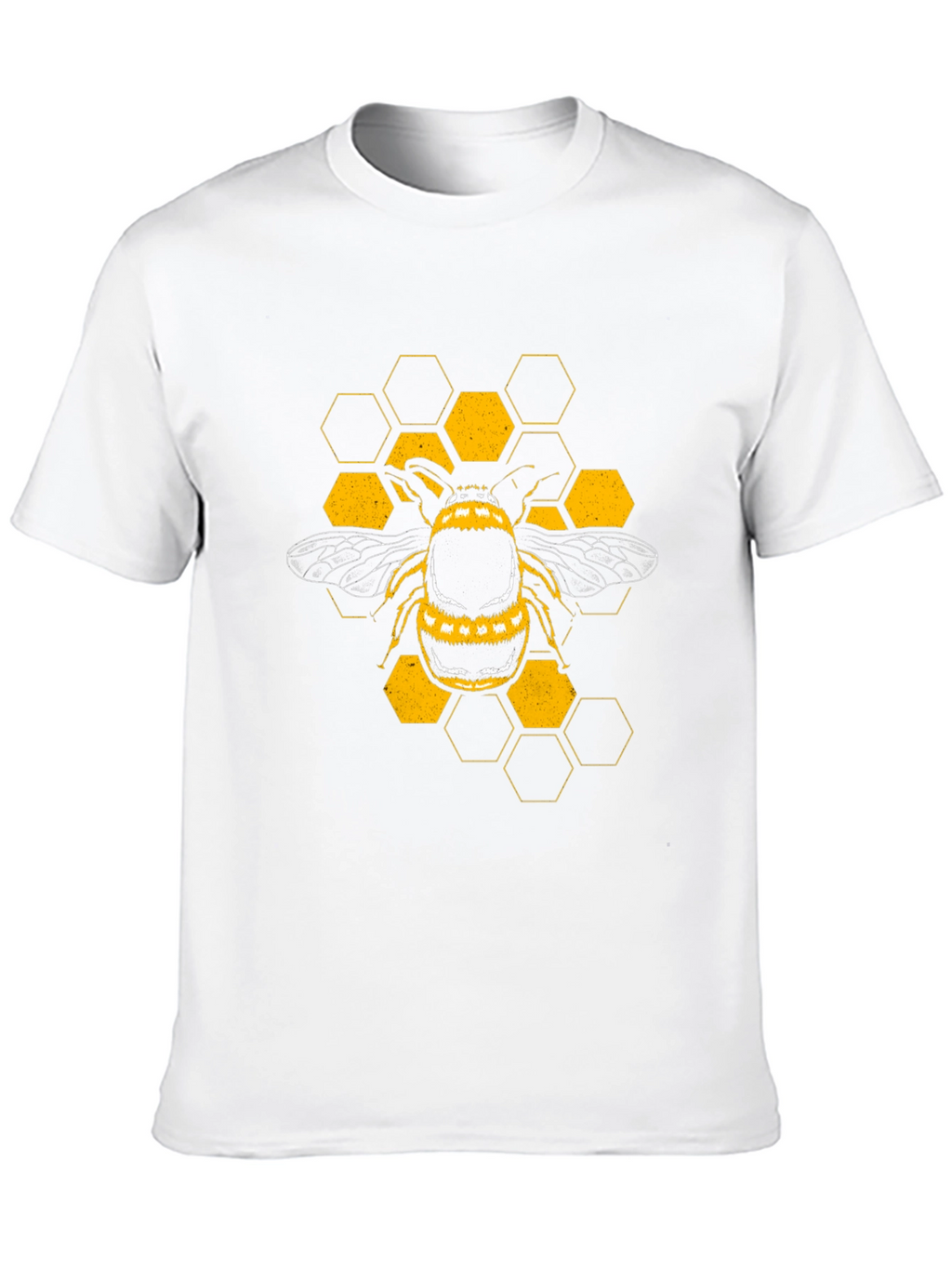Bee Honeycomb Graphic T-Shirt - Black