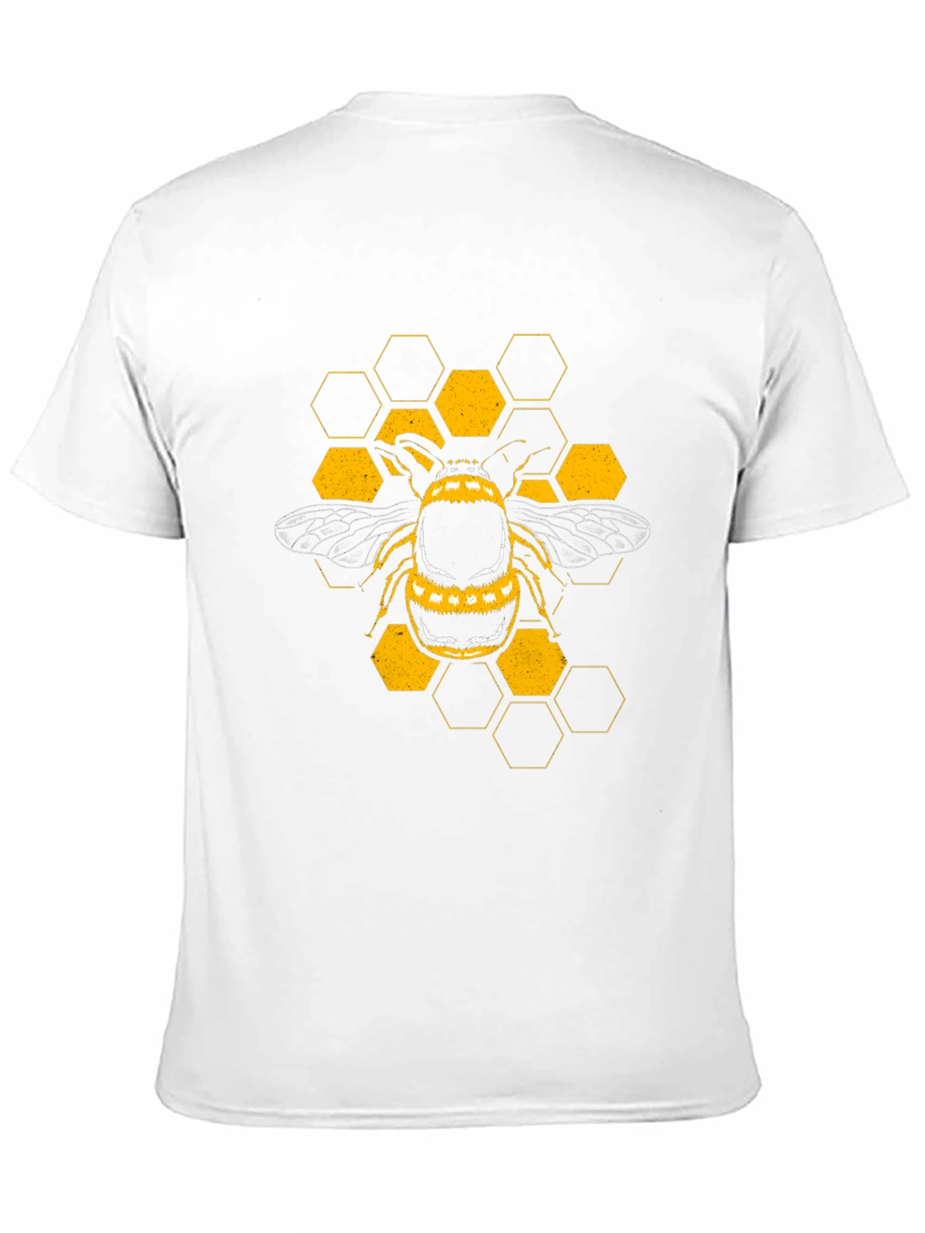 Bee Honeycomb Graphic T-Shirt - Black