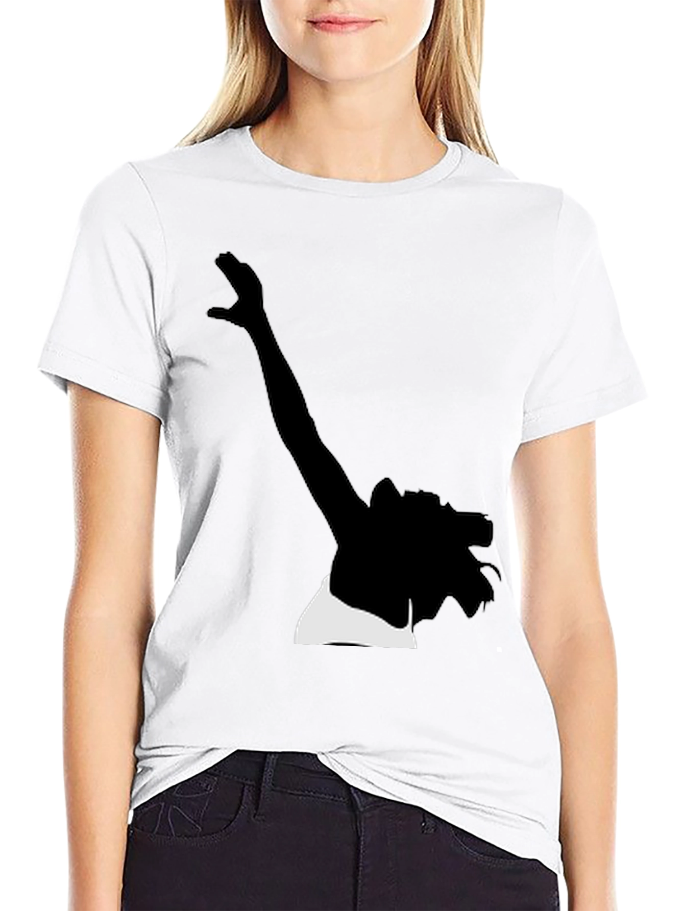 Silhouette Graphic Tee - Stylish Black Cotton T-Shirt