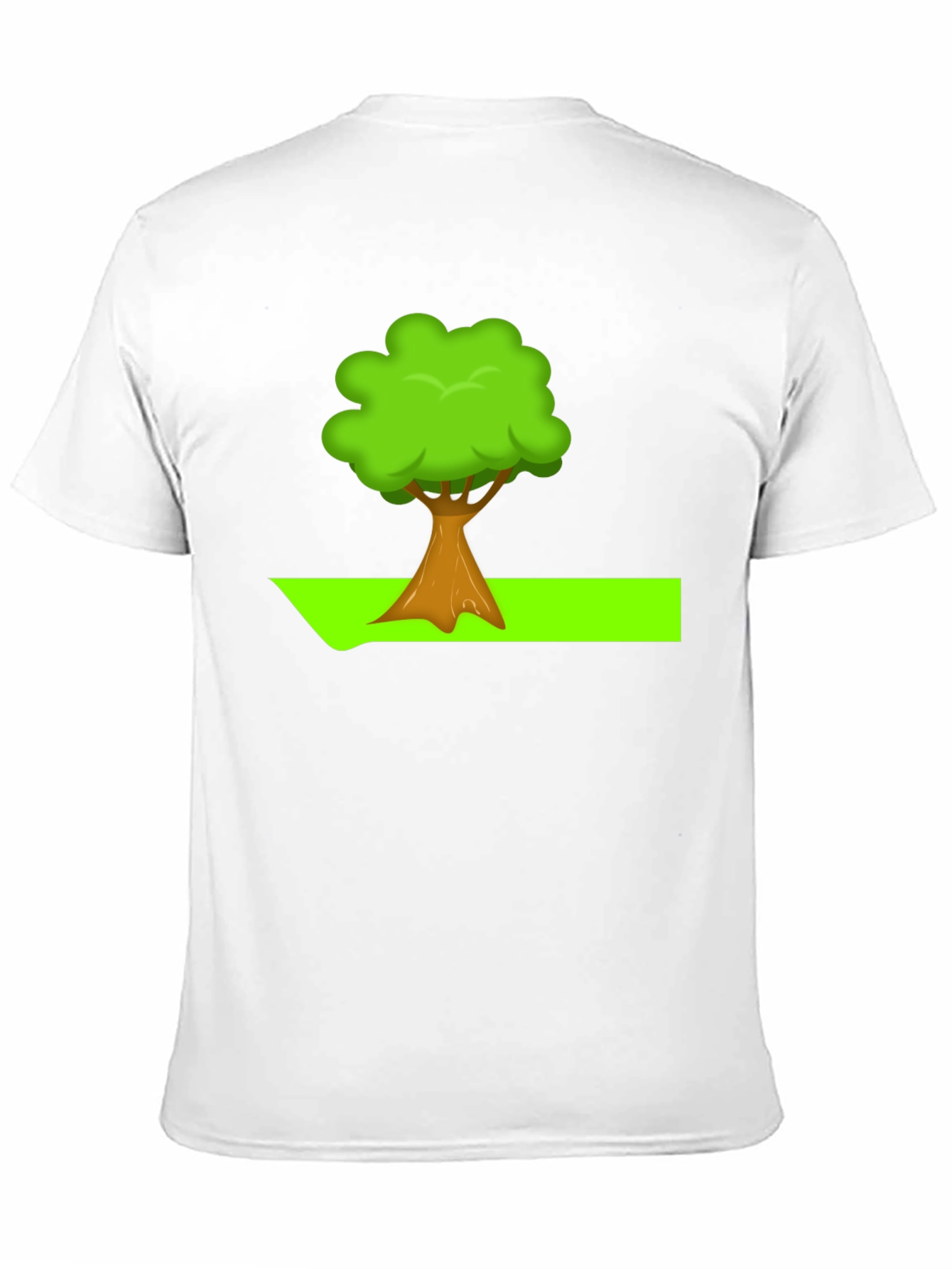 Cartoon Tree Graphic Tee - Nature Lovers Black T-Shirt