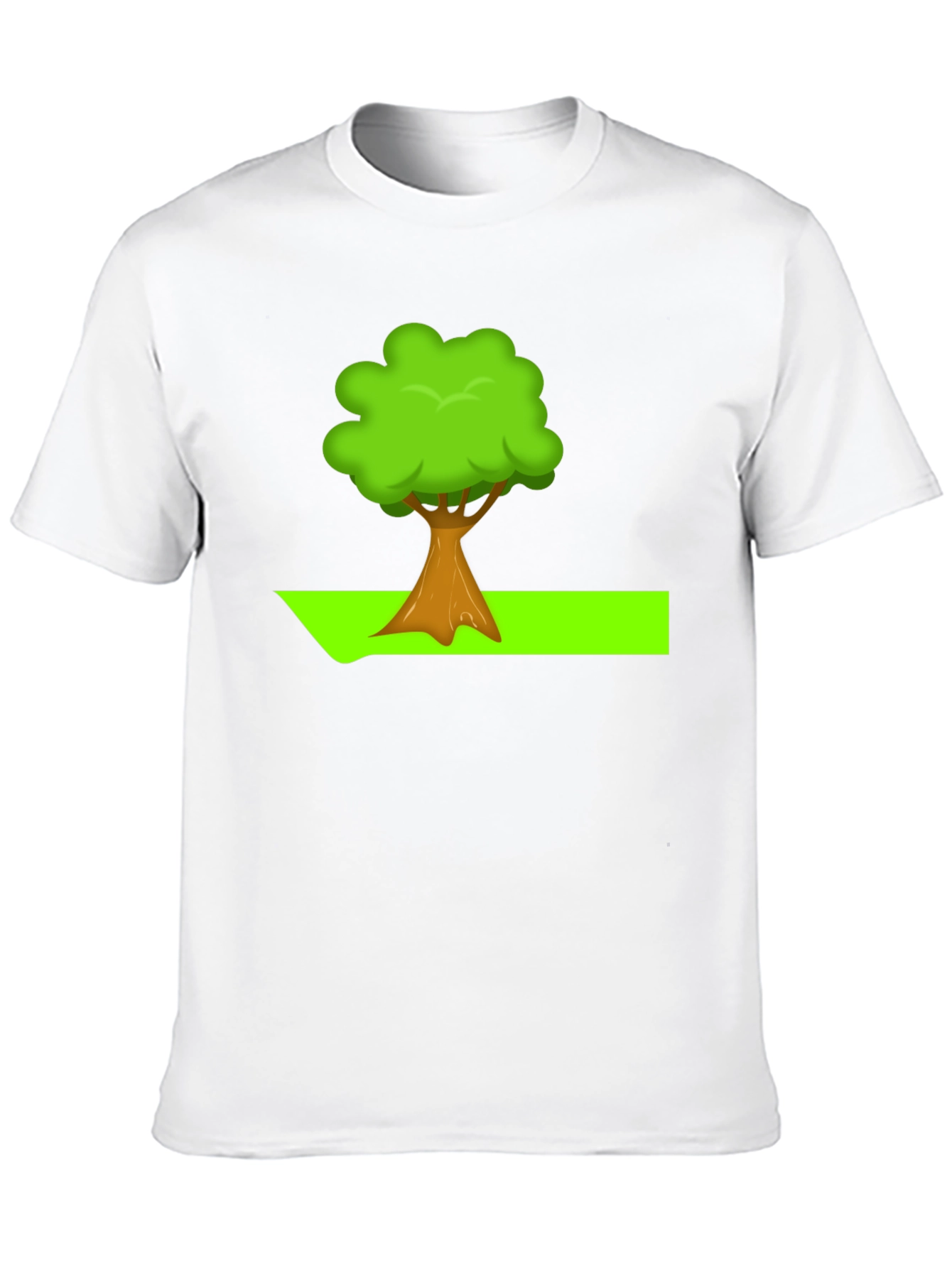 Cartoon Tree Graphic Tee - Nature Lovers Black T-Shirt