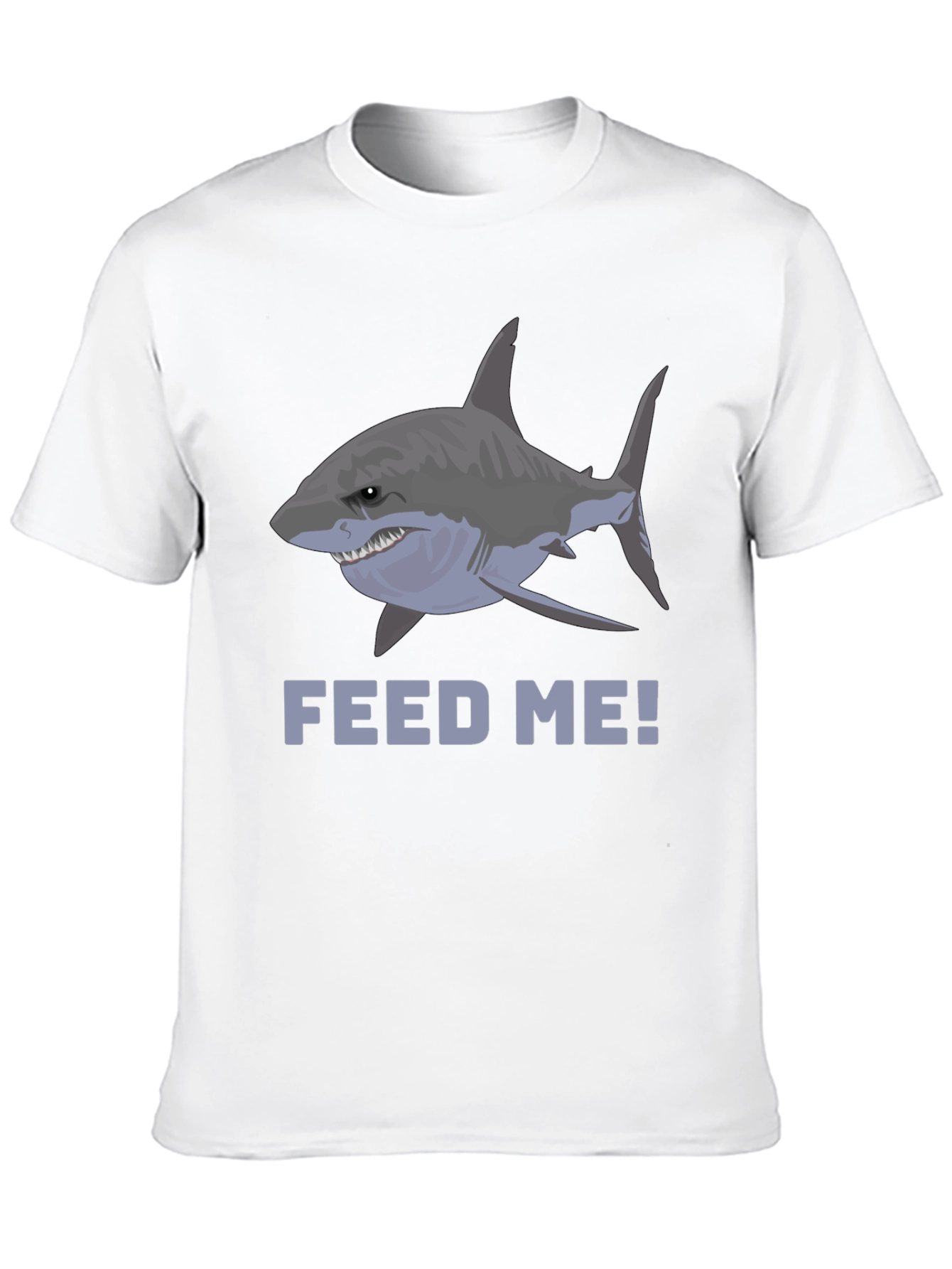 Feed Me Shark Graphic T-Shirt - Mens Black Tee