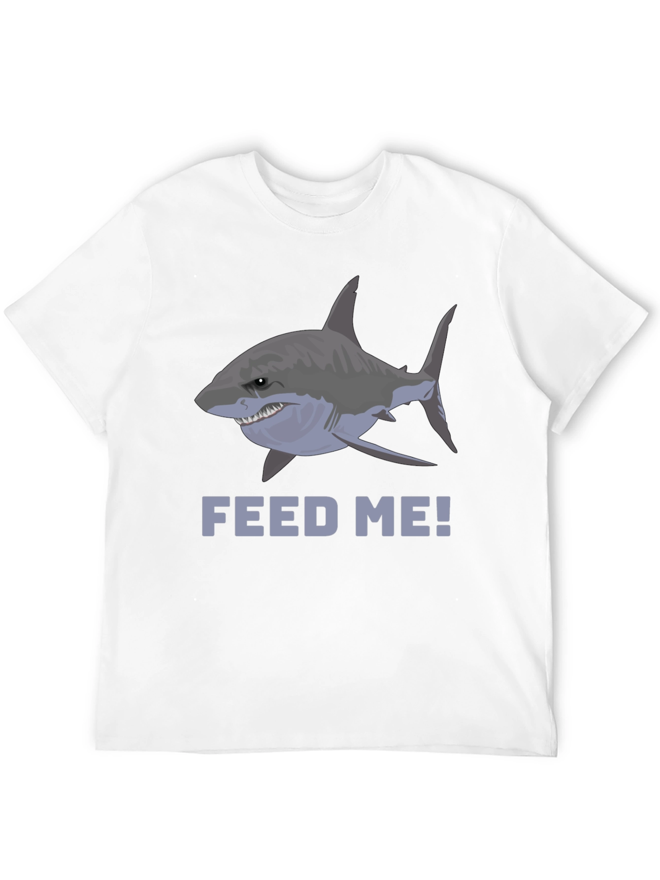 Feed Me Shark Graphic T-Shirt - Mens Black Tee