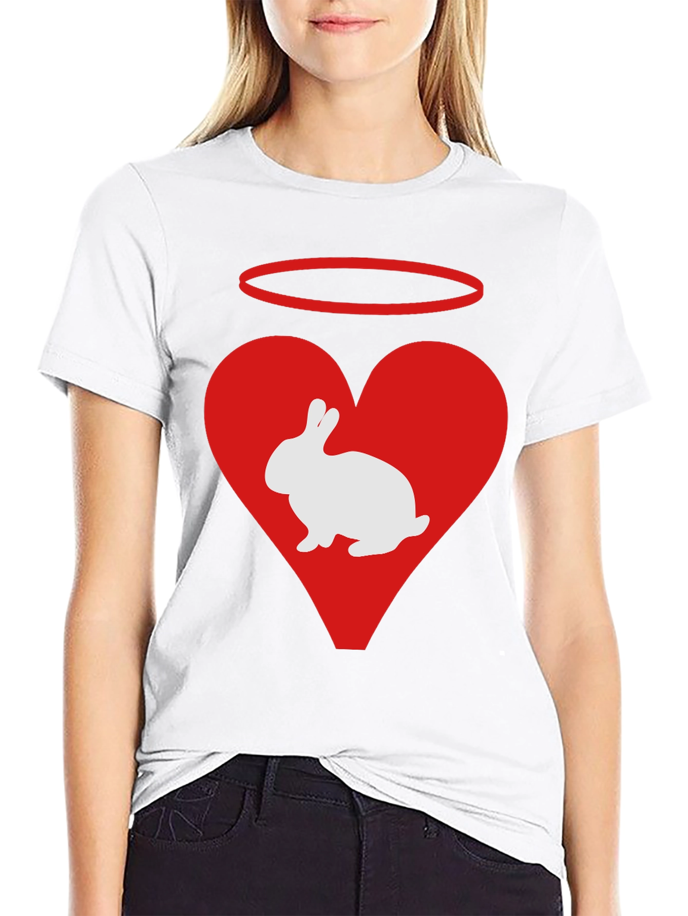 Rabbit Heart Halo Graphic Tee