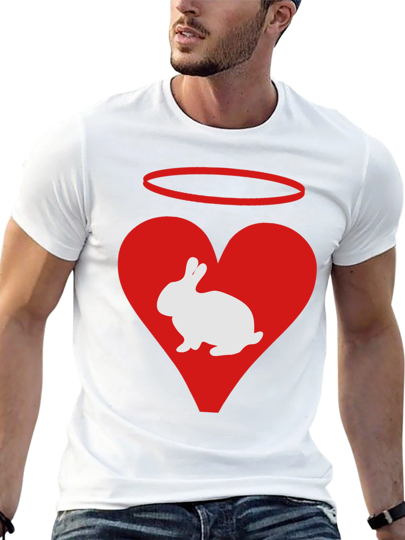 Rabbit Heart Halo Graphic Tee
