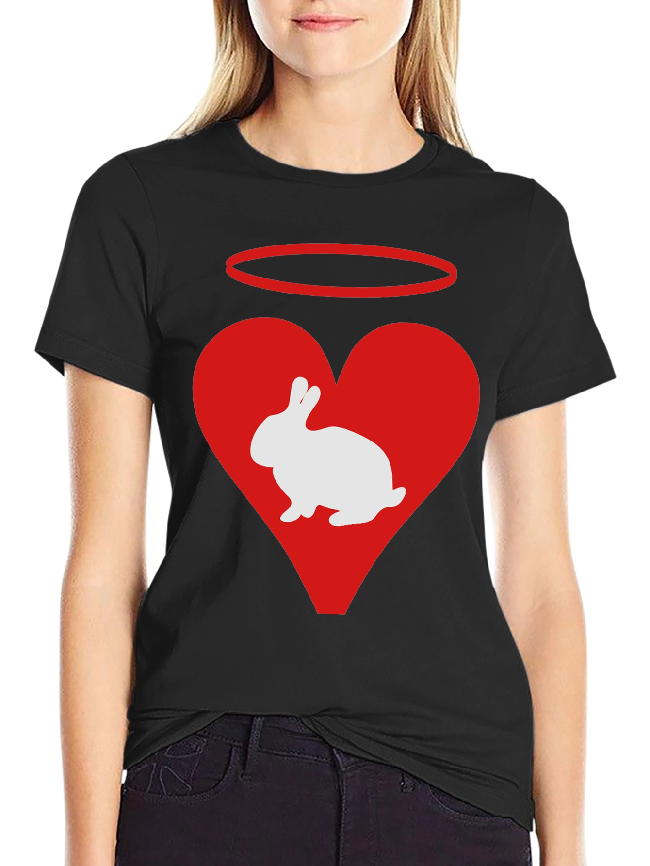 Rabbit Heart Halo Graphic Tee