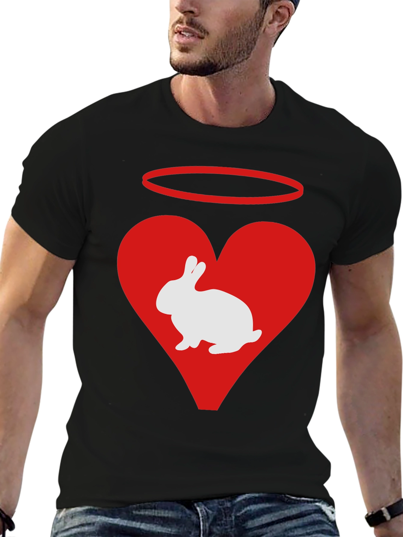 Rabbit Heart Halo Graphic Tee