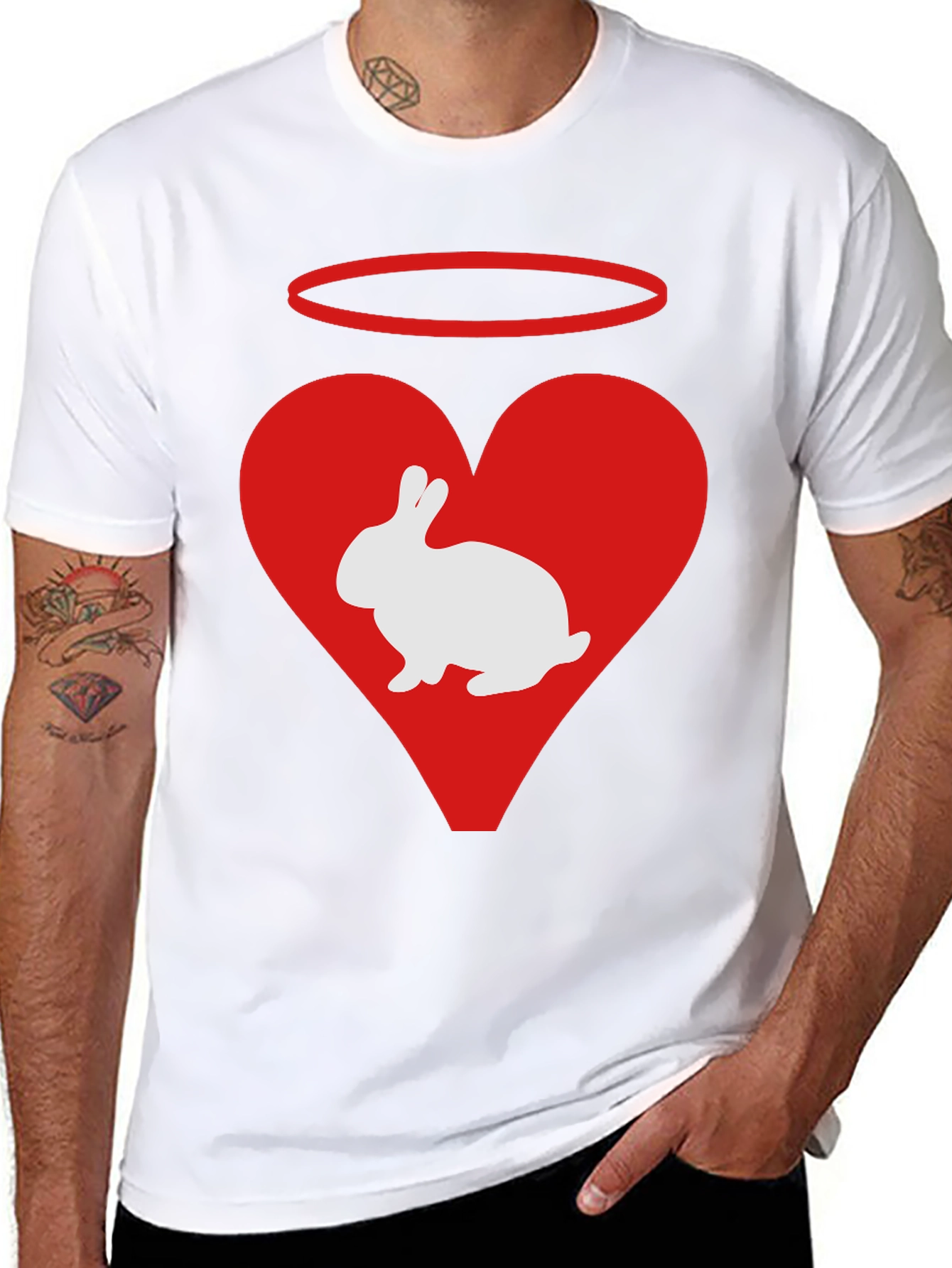 Rabbit Heart Halo Graphic Tee
