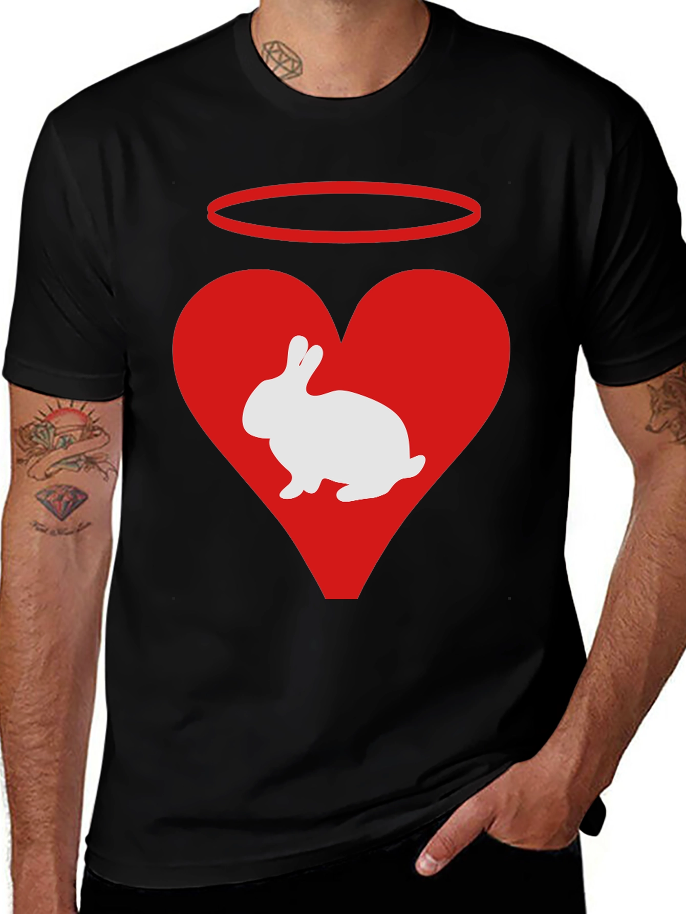 Rabbit Heart Halo Graphic Tee