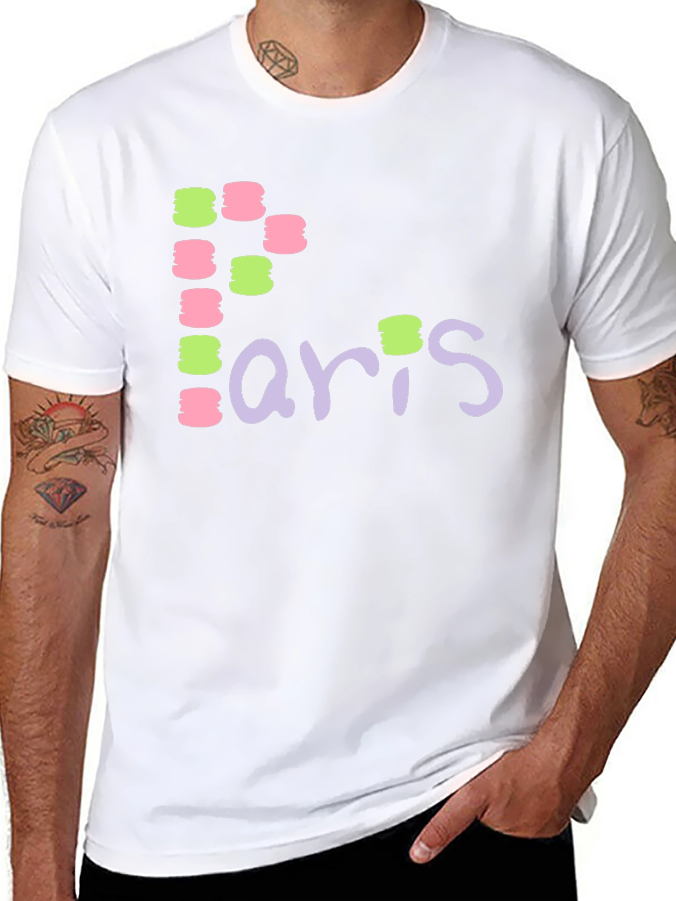 Paris Macaron T-Shirt - Unique Design
