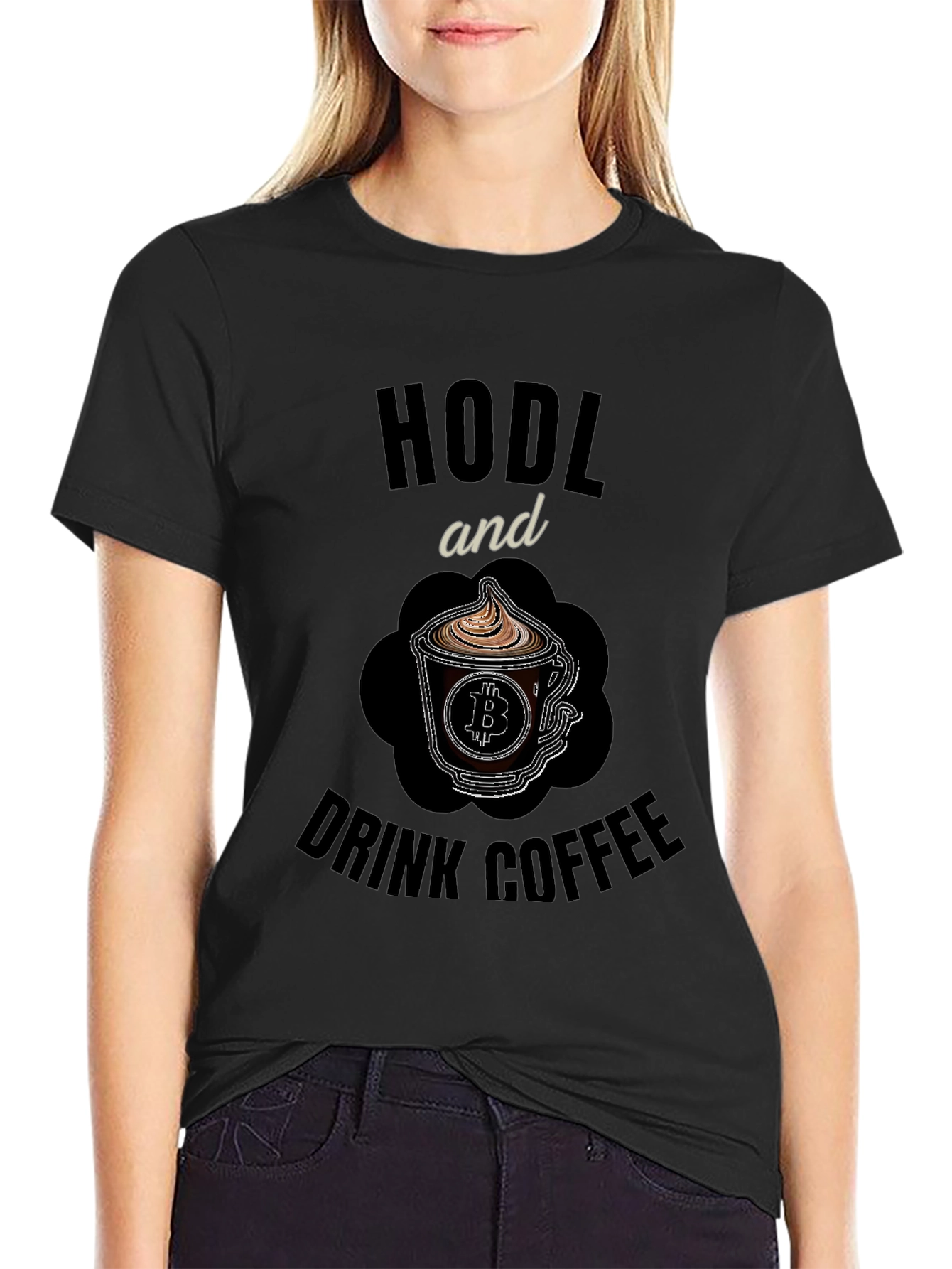 HODL and Drink Coffee Bitcoin Crypto T-Shirt