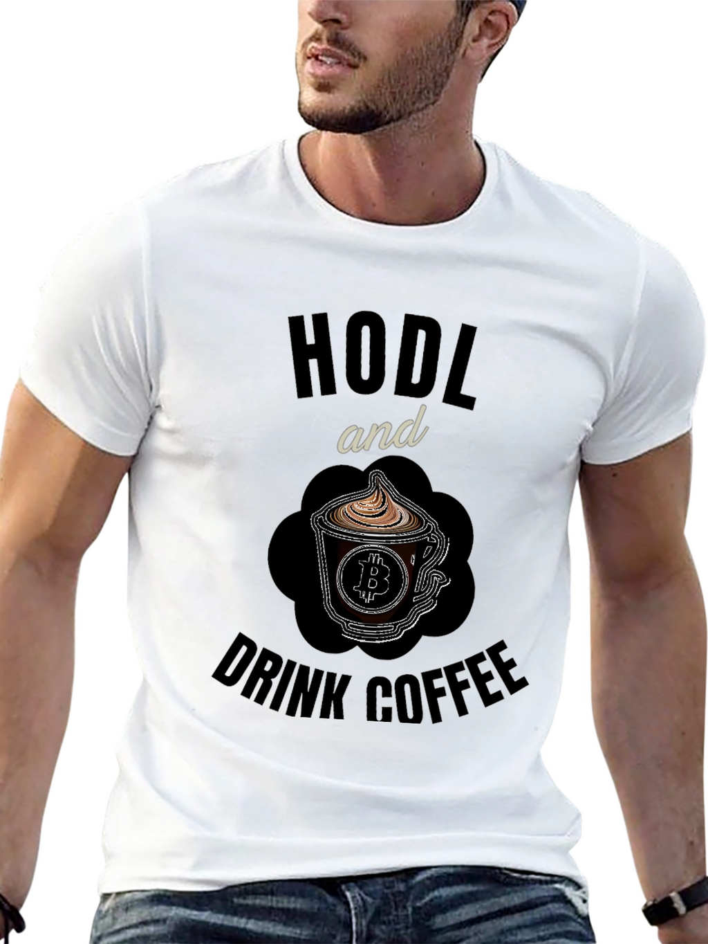 HODL and Drink Coffee Bitcoin Crypto T-Shirt