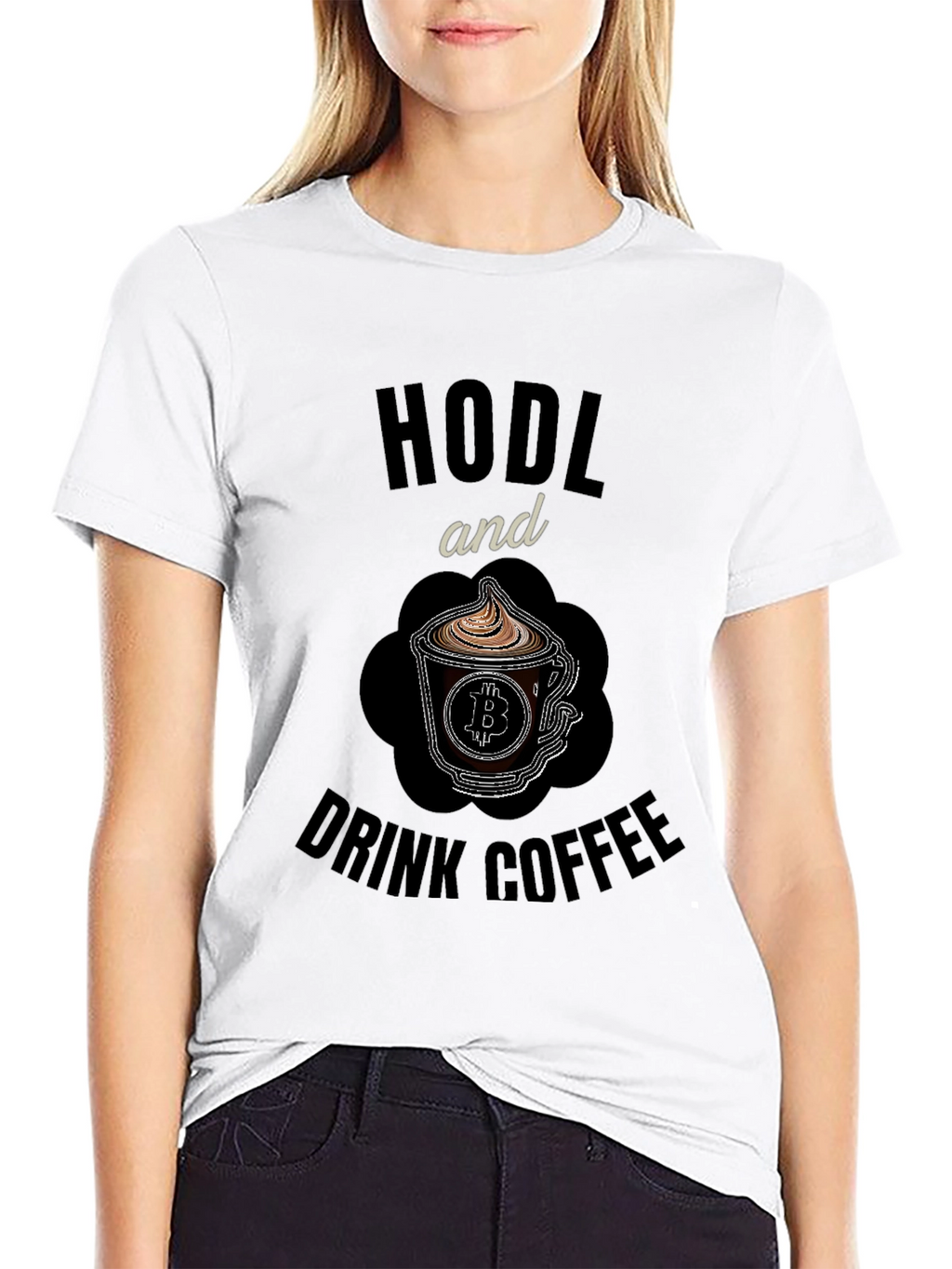 HODL and Drink Coffee Bitcoin Crypto T-Shirt
