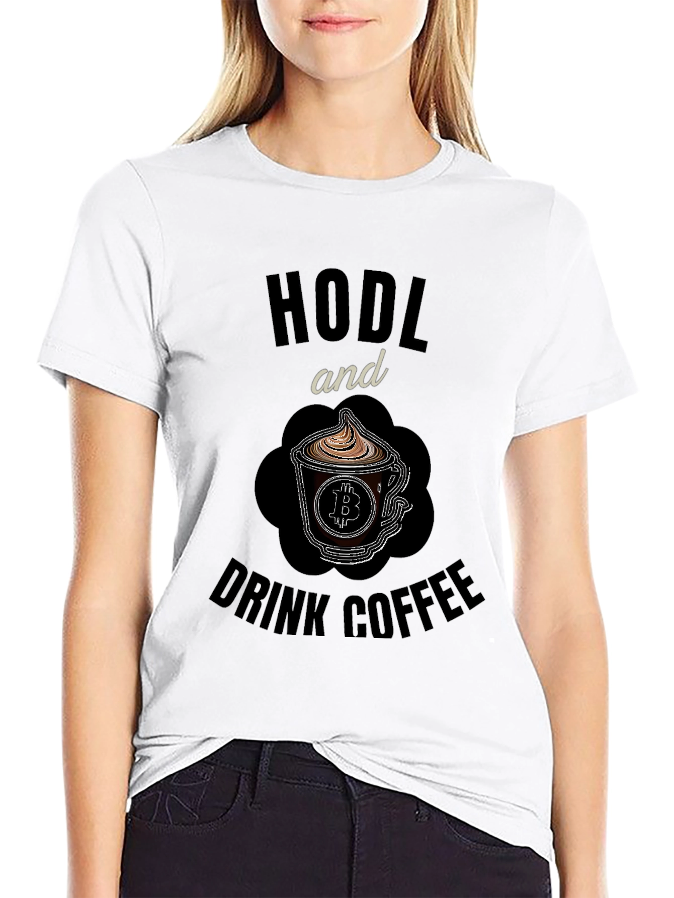 HODL and Drink Coffee Bitcoin Crypto T-Shirt