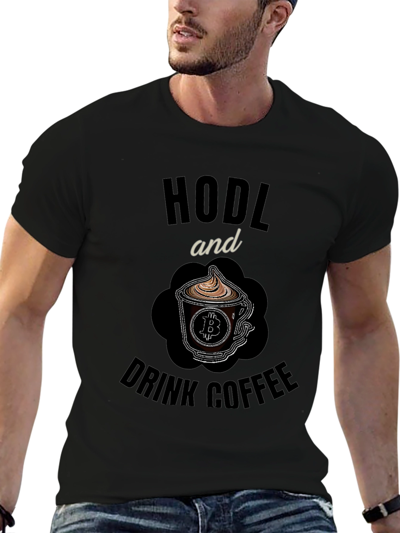 HODL and Drink Coffee Bitcoin Crypto T-Shirt