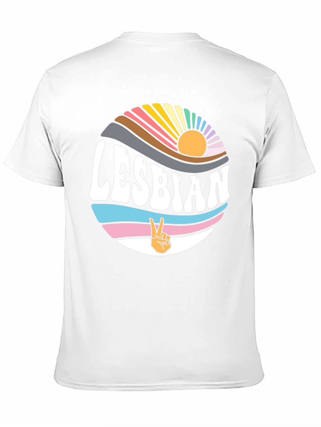 Lesbian Pride T-Shirt - Retro Sunset