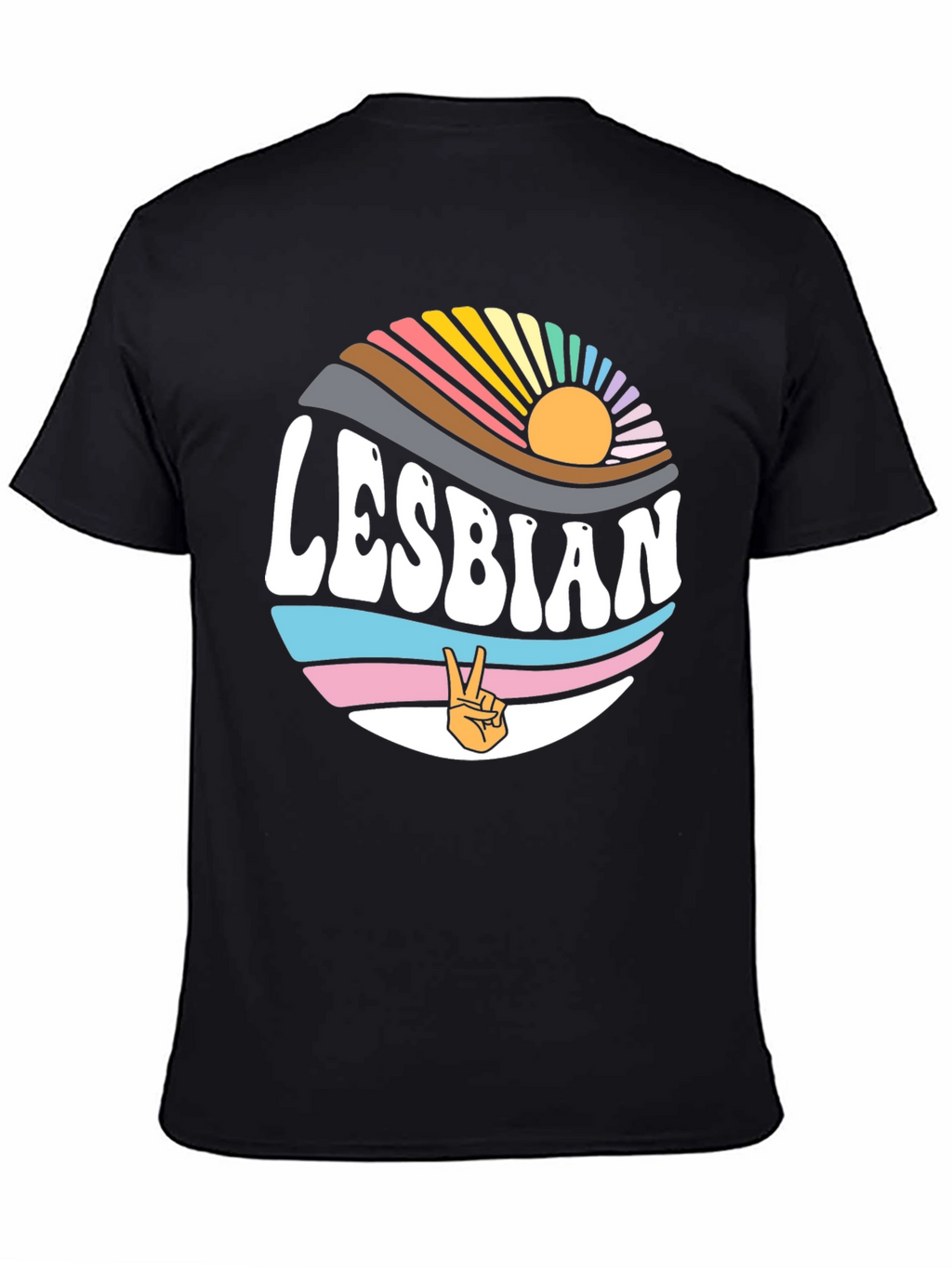 Lesbian Pride T-Shirt - Retro Sunset