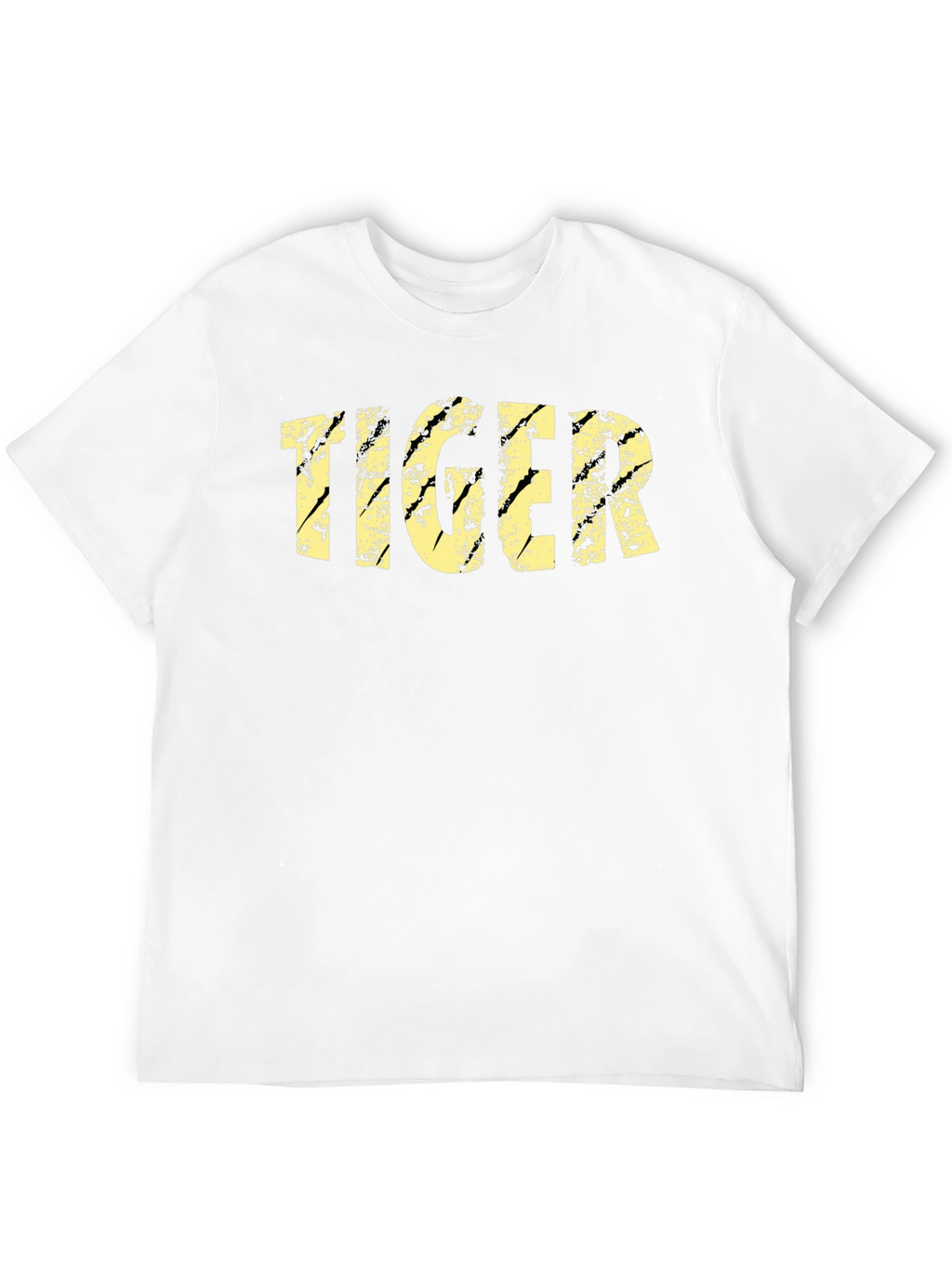 Distressed Tiger Graphic Black T-Shirt