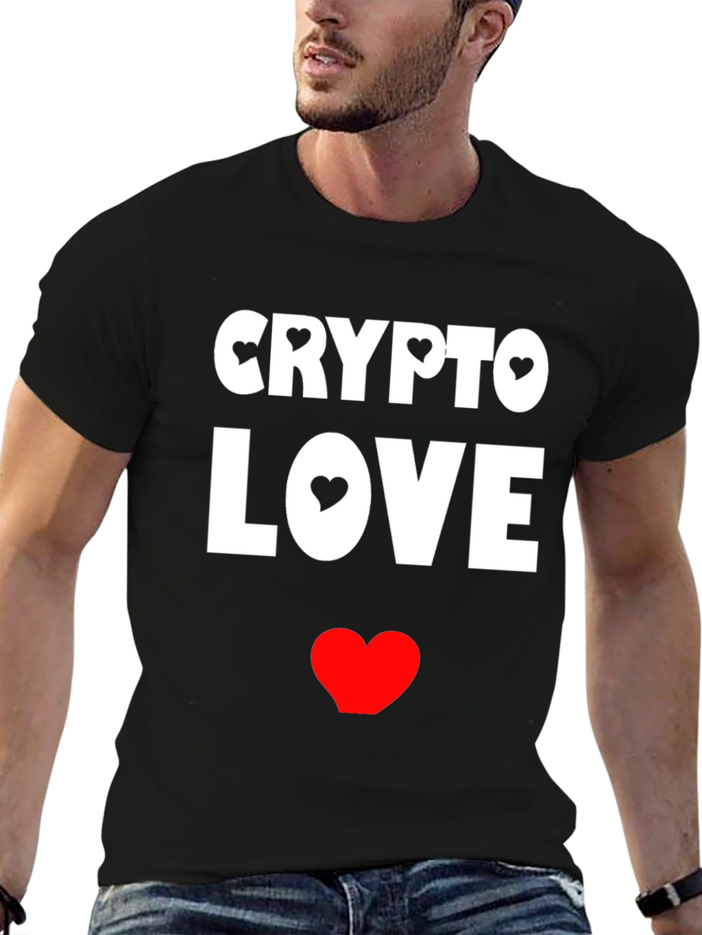 Crypto Love Black Graphic T-Shirt