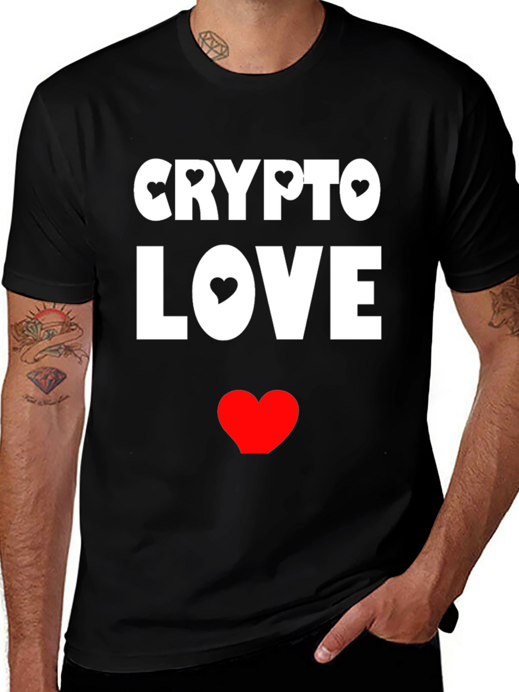 Crypto Love Black Graphic T-Shirt