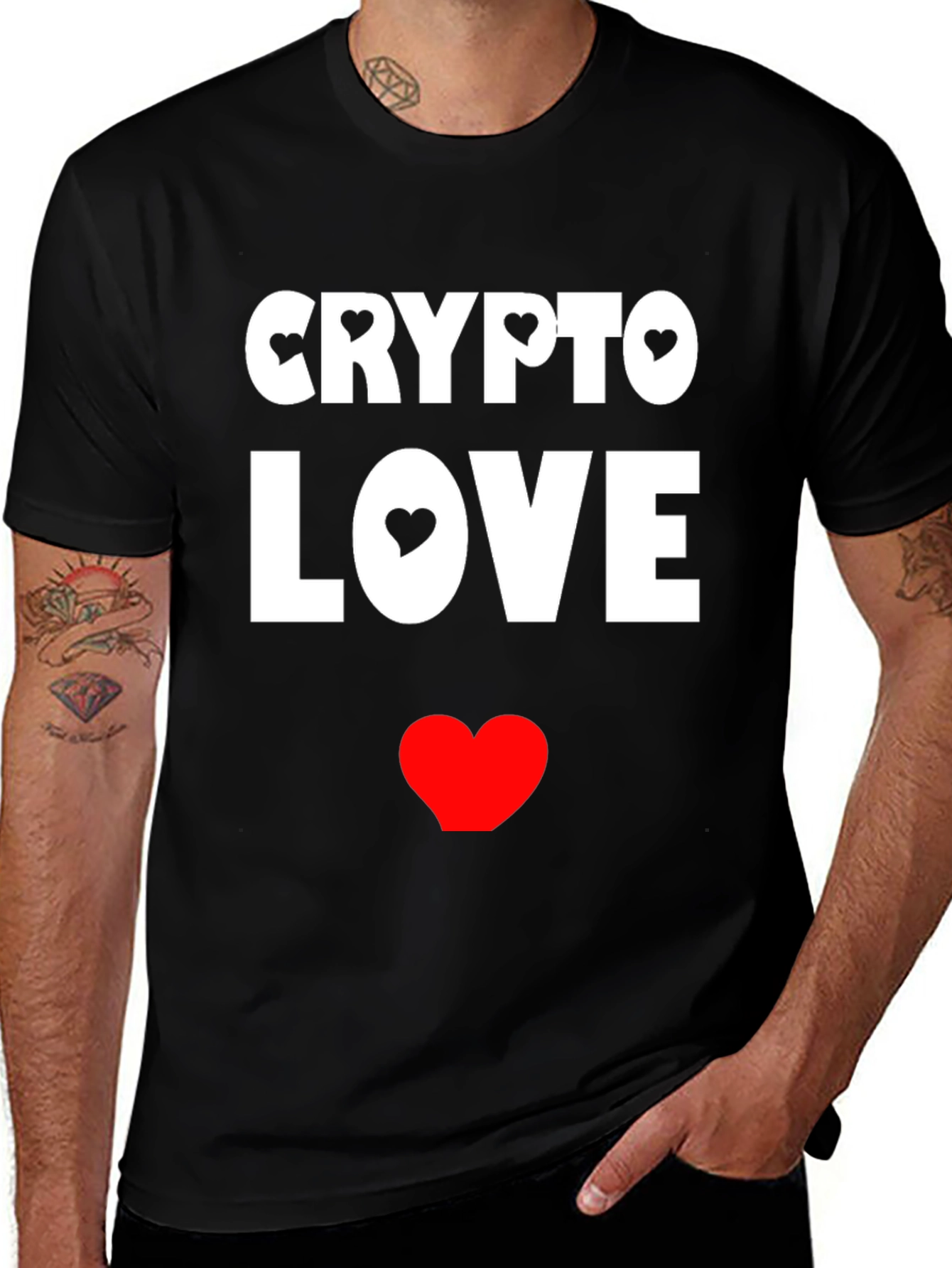 Crypto Love Black Graphic T-Shirt