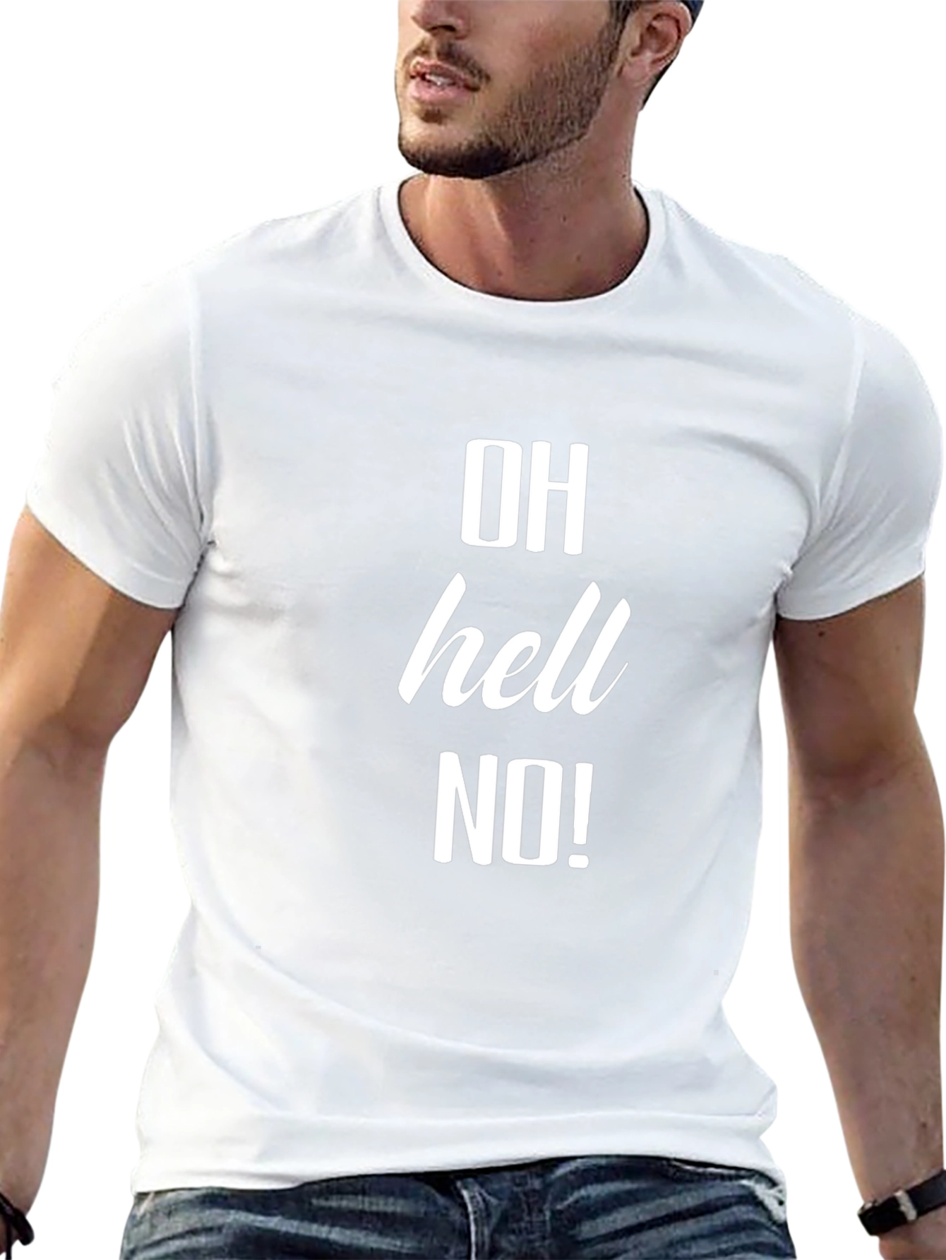 OH Hell NO! Black T-Shirt - Bold Graphic Tee