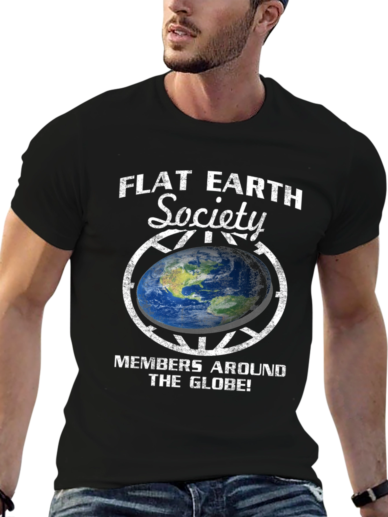 Flat Earth Society Graphic T-Shirt