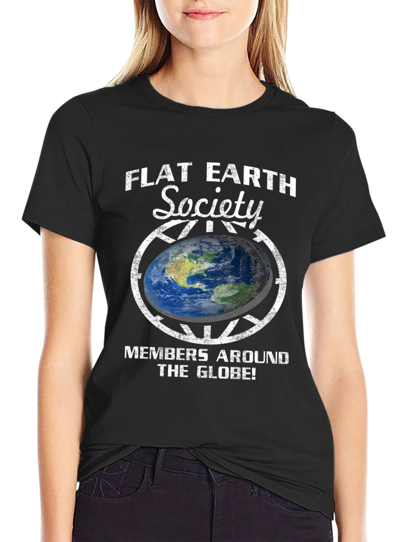 Flat Earth Society Graphic T-Shirt