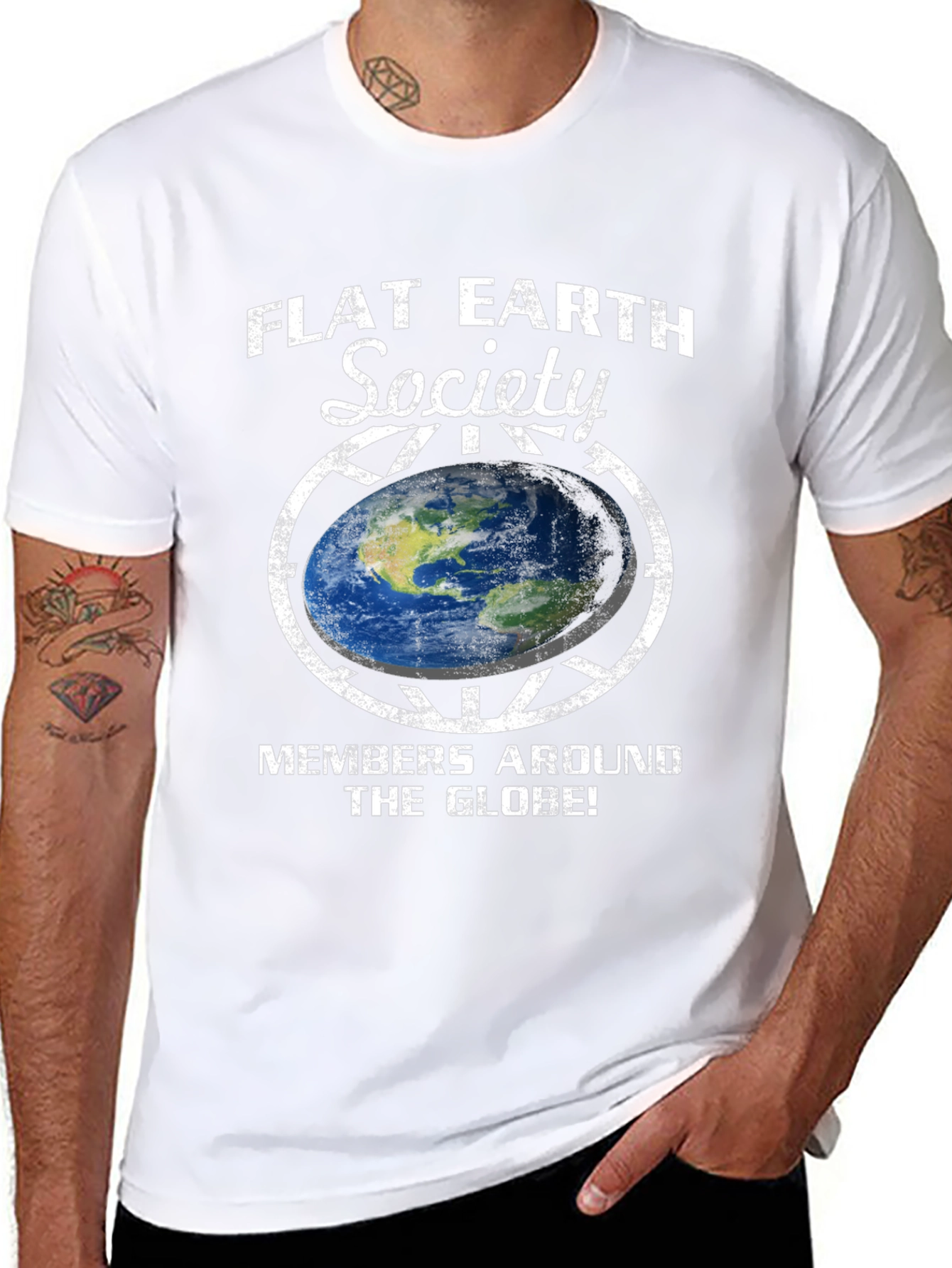 Flat Earth Society Graphic T-Shirt
