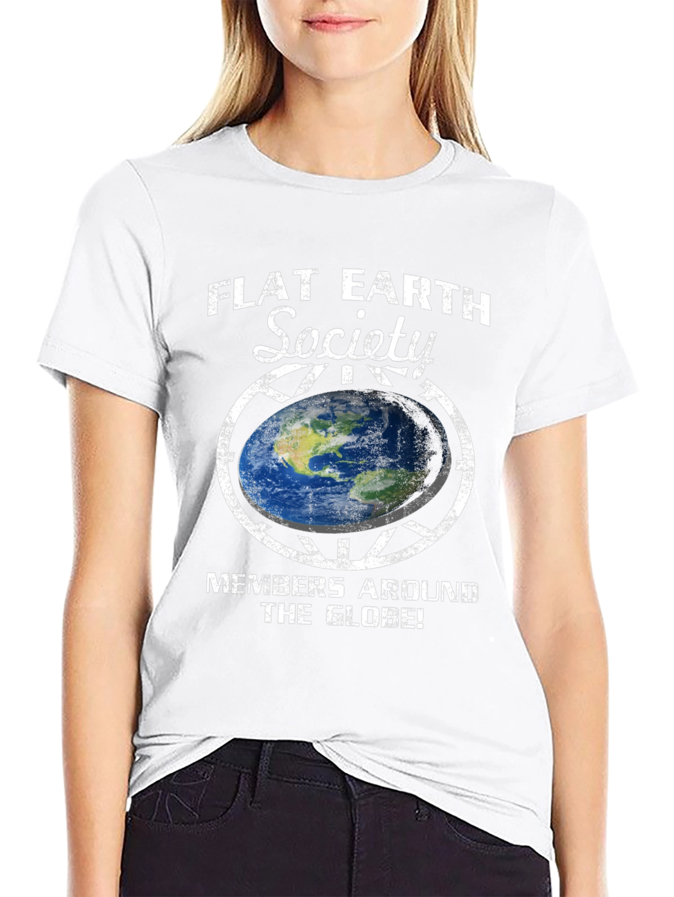 Flat Earth Society Graphic T-Shirt