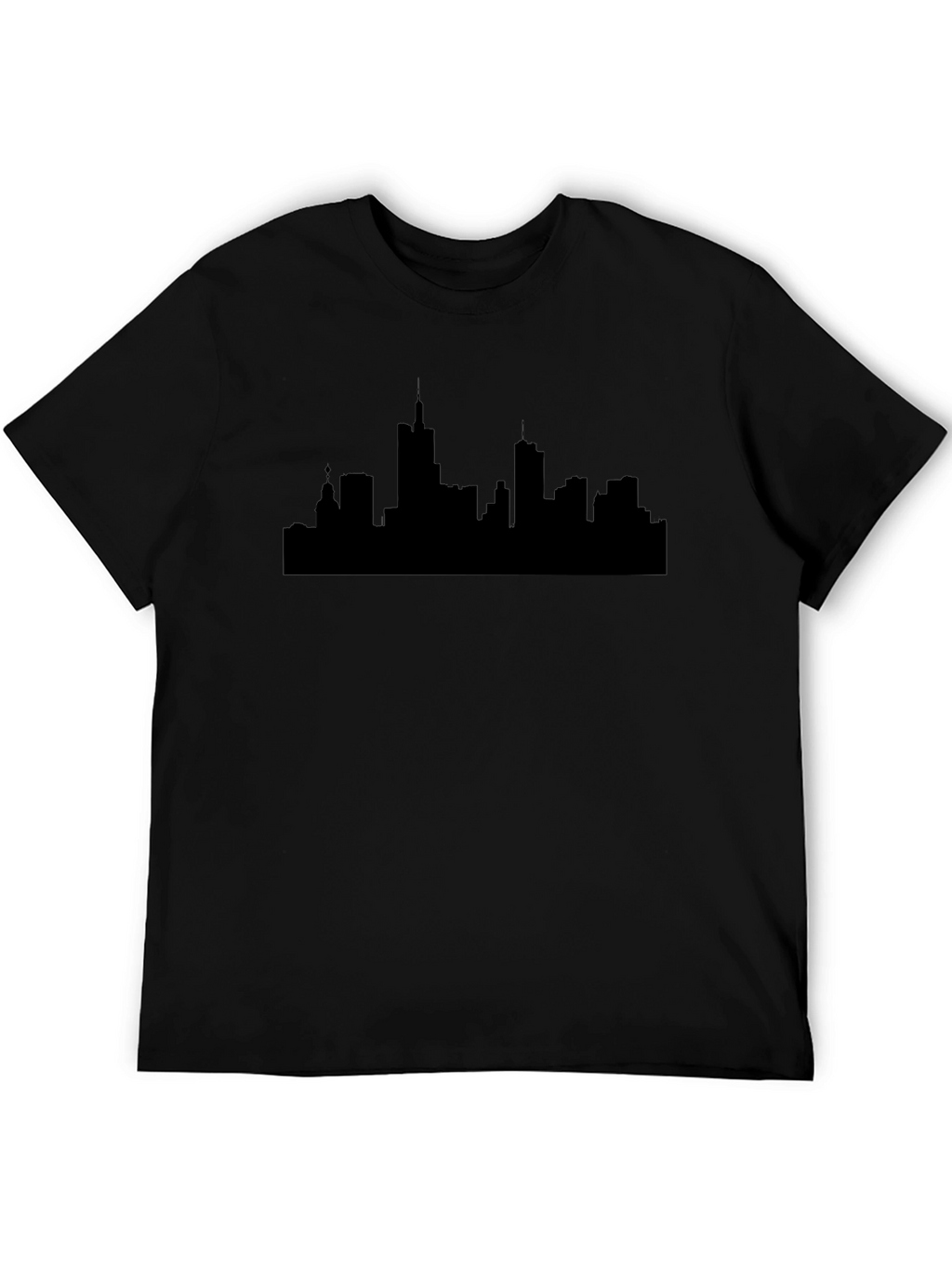 Cityscape Silhouette Black T-Shirt