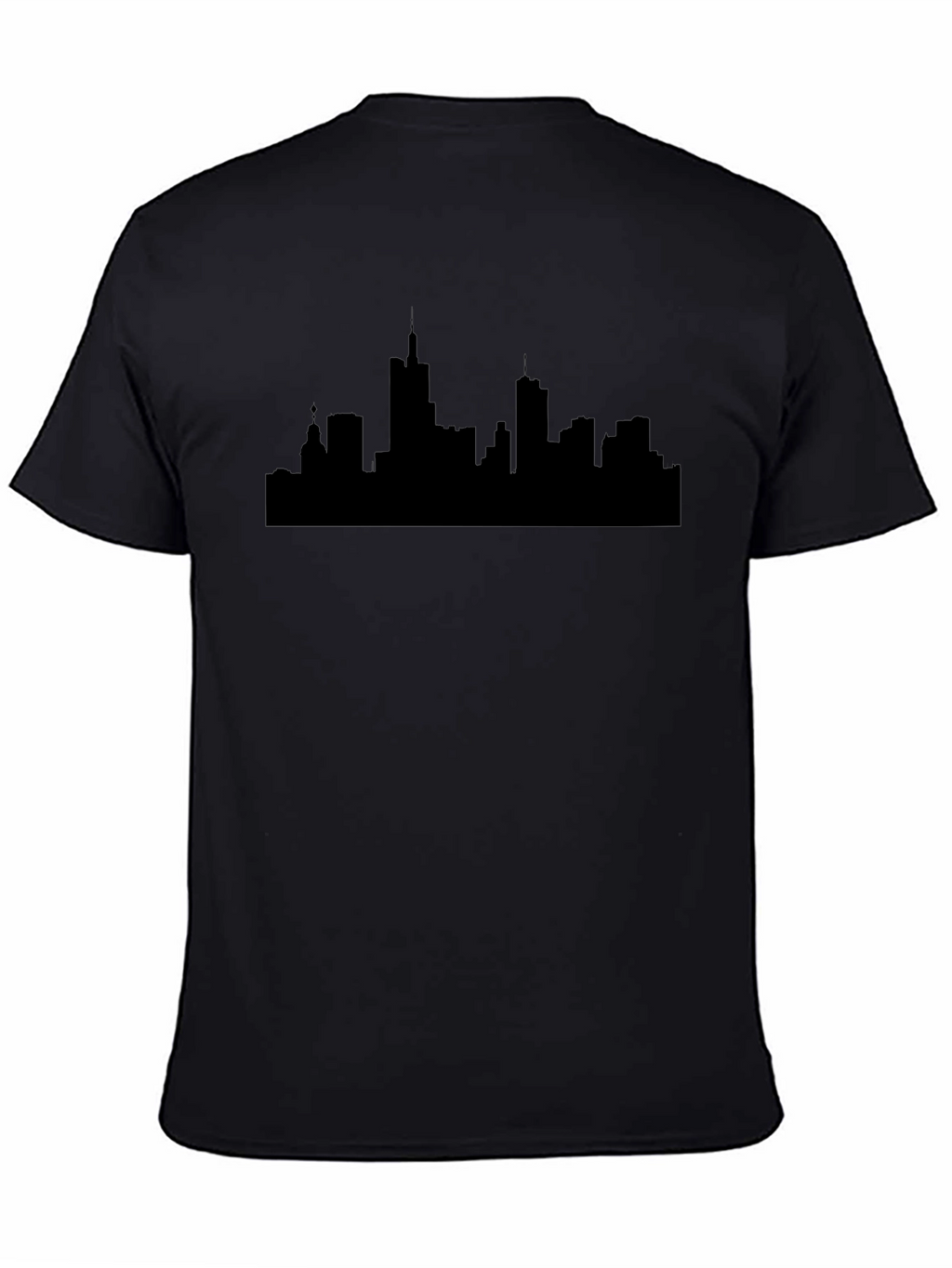 Cityscape Silhouette Black T-Shirt