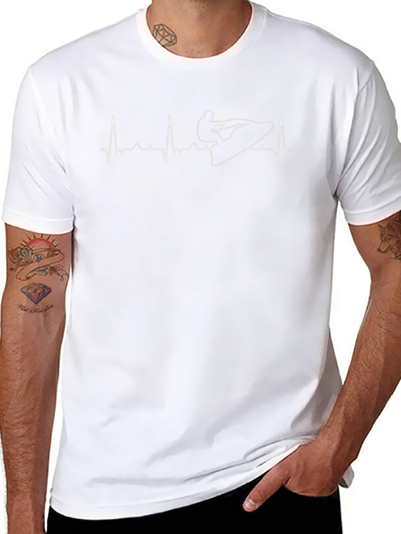 Jet Ski Heartbeat T-Shirt - Ride the Wave!