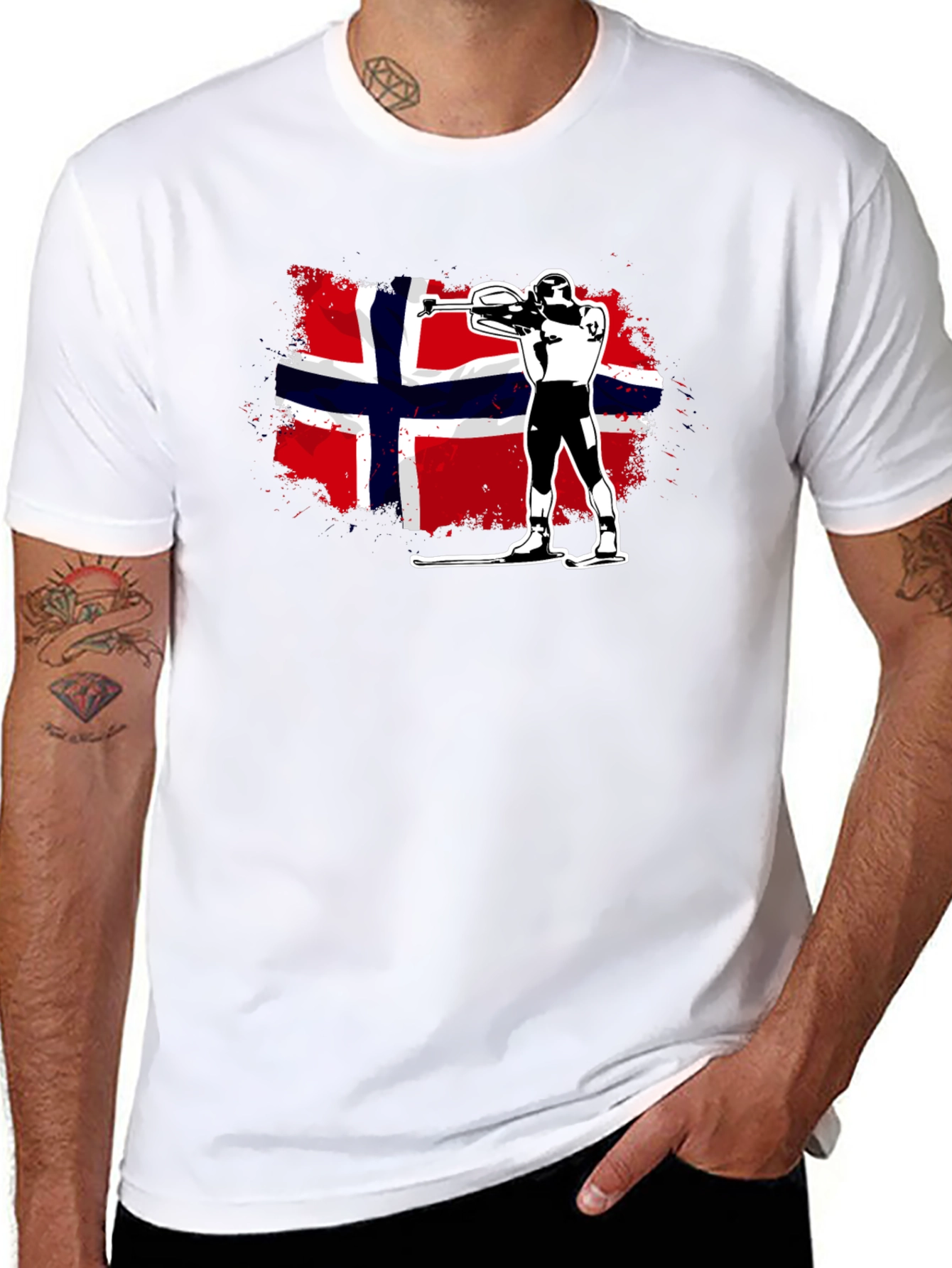 Norway Biathlon T-Shirt - Nordic Skiing Tee
