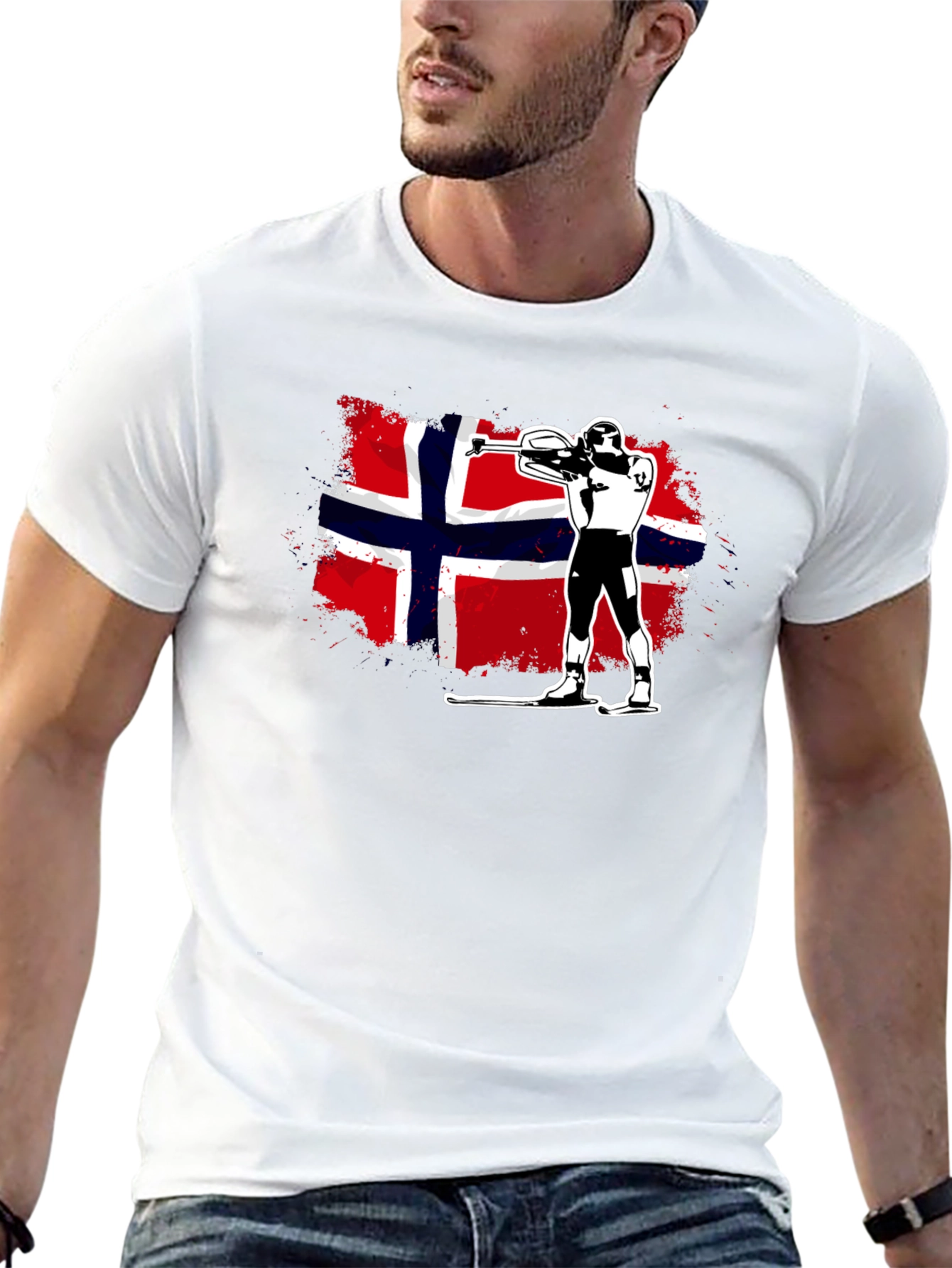 Norway Biathlon T-Shirt - Nordic Skiing Tee
