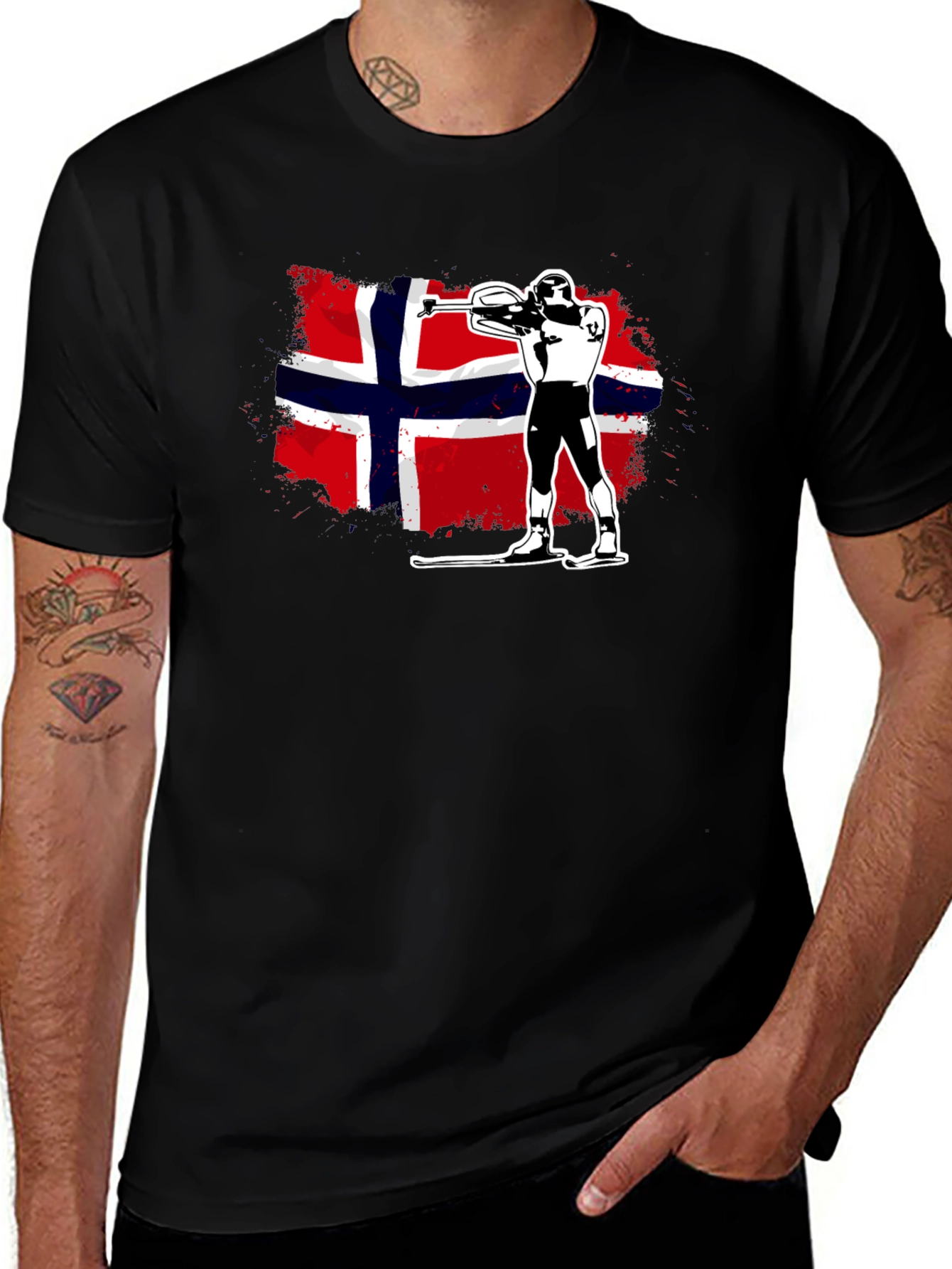 Norway Biathlon T-Shirt - Nordic Skiing Tee