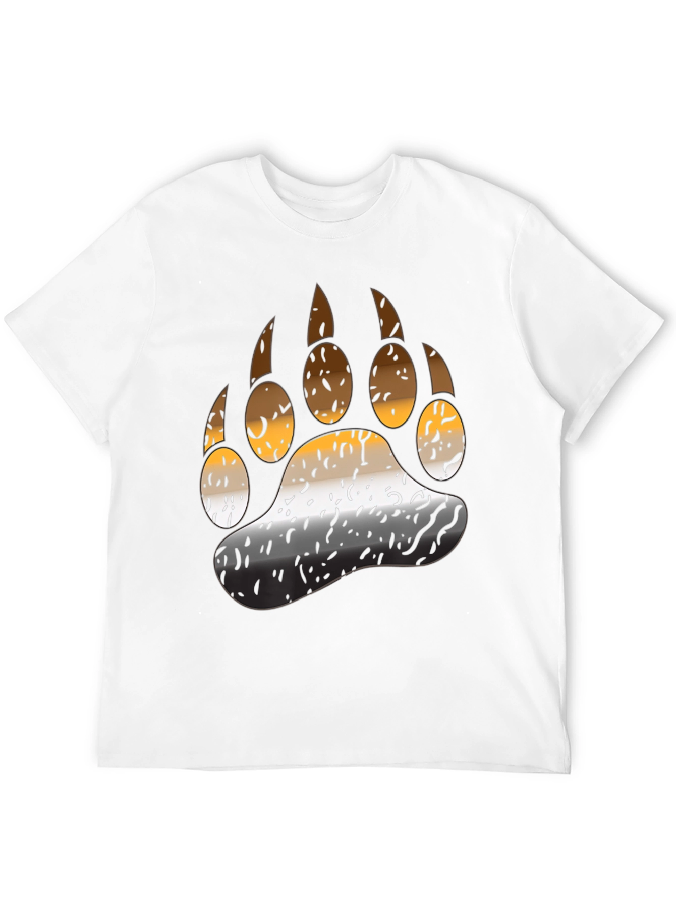 Bear Pride T-Shirt - Black - Bear Paw Design