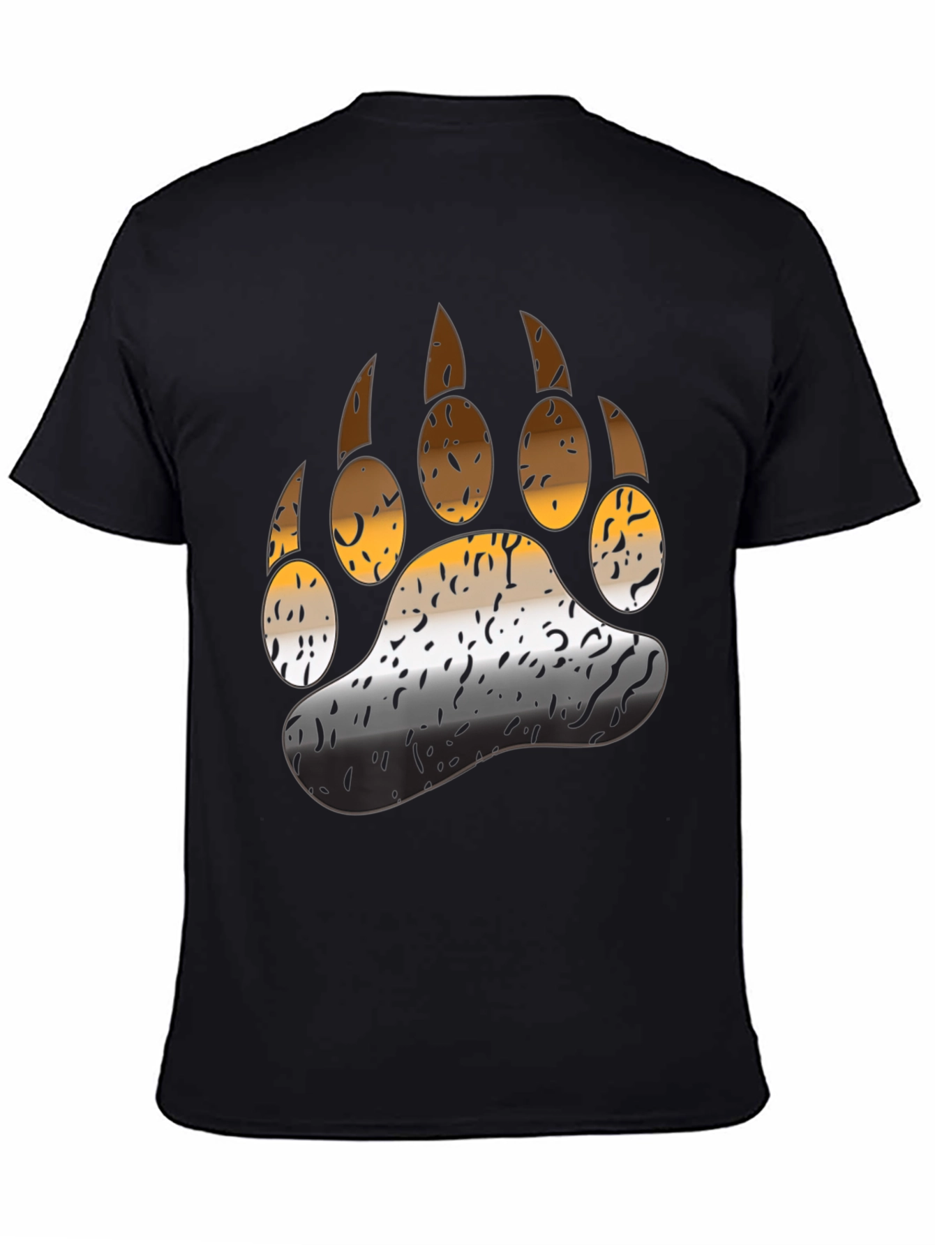 Bear Pride T-Shirt - Black - Bear Paw Design