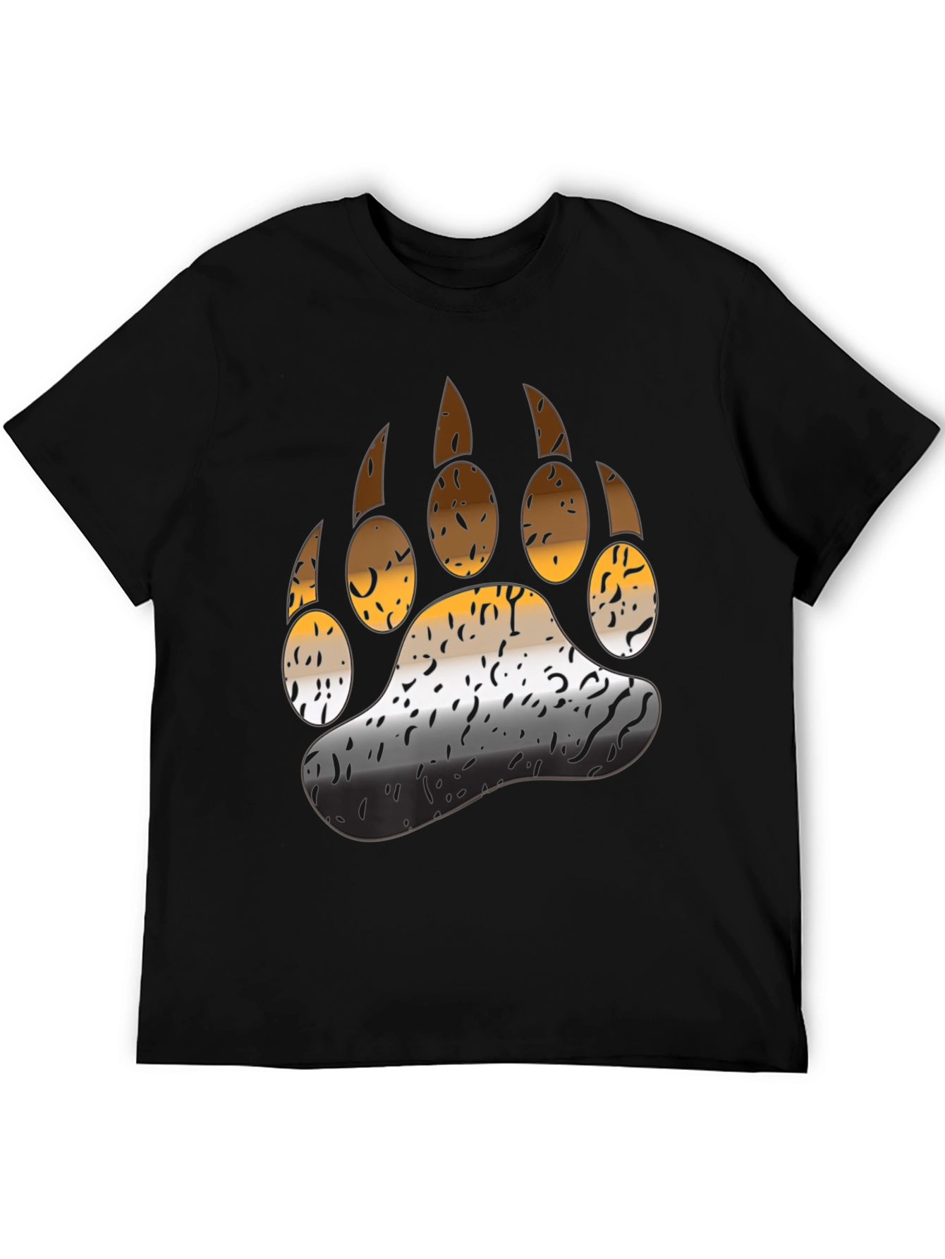 Bear Pride T-Shirt - Black - Bear Paw Design