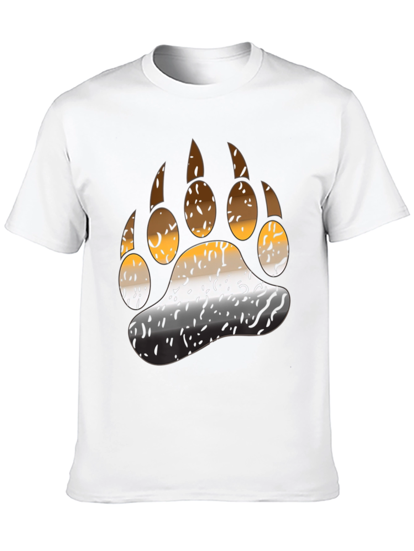Bear Pride T-Shirt - Black - Bear Paw Design