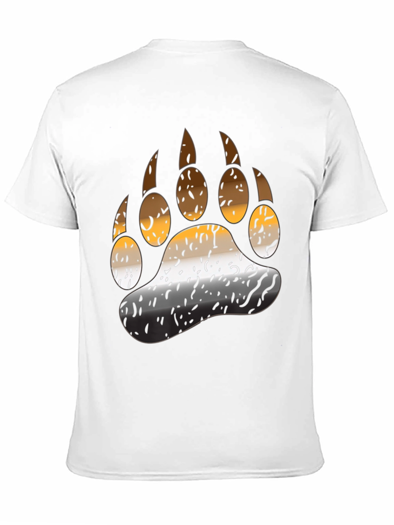 Bear Pride T-Shirt - Black - Bear Paw Design