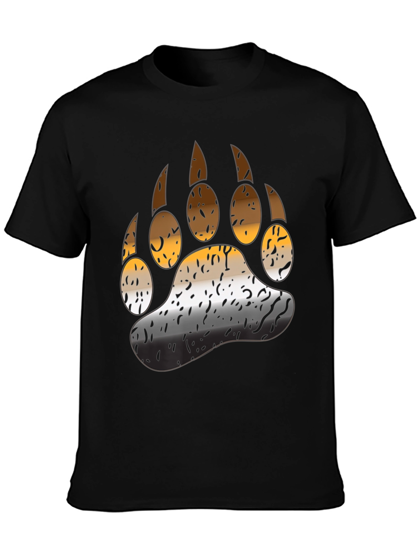 Bear Pride T-Shirt - Black - Bear Paw Design