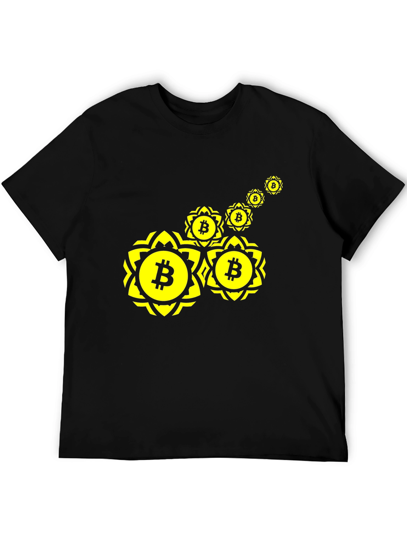 Bitcoin Floral T-Shirt - Crypto Style